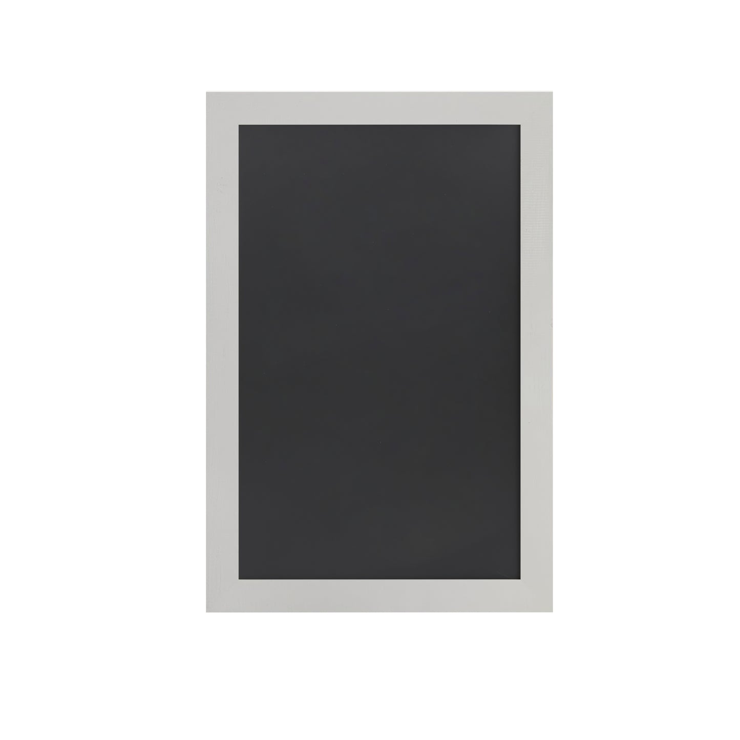 Canterbury 20" x 30" White Wall Mount Magnetic Chalkboard Sign with Eraser, Hanging Wall Chalkboard Memo Board for Home, School, or Business Solid White