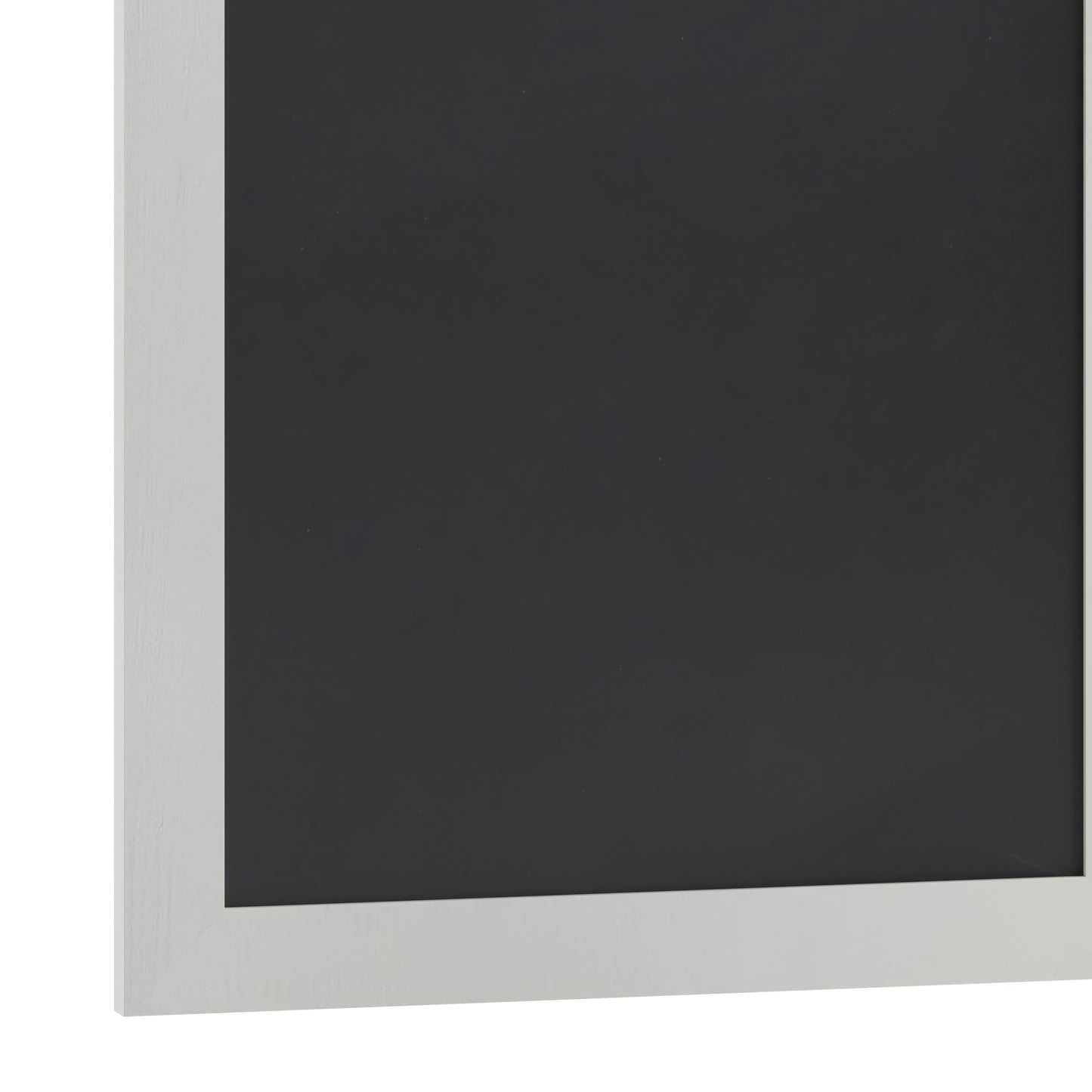 Canterbury 20" x 30" White Wall Mount Magnetic Chalkboard Sign with Eraser, Hanging Wall Chalkboard Memo Board for Home, School, or Business Solid White