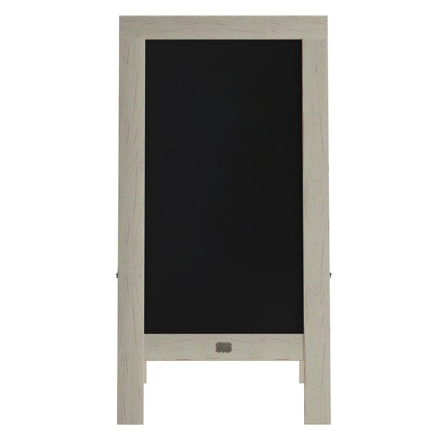 Canterbury 40" x 20" Vintage Wooden A-Frame Magnetic Indoor/Outdoor Chalkboard Sign, Freestanding Double Sided Extra Large Message Board, White Solid White HGWA-GDI-CRE8-454315-GG