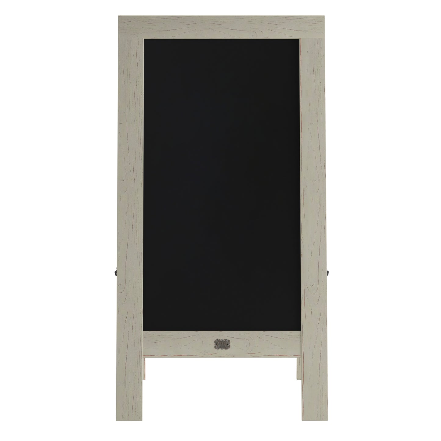 Canterbury 40" x 20" Vintage Wooden A-Frame Magnetic Indoor/Outdoor Chalkboard Sign, Freestanding Double Sided Extra Large Message Board, White Solid White HGWA-GDI-CRE8-454315-GG