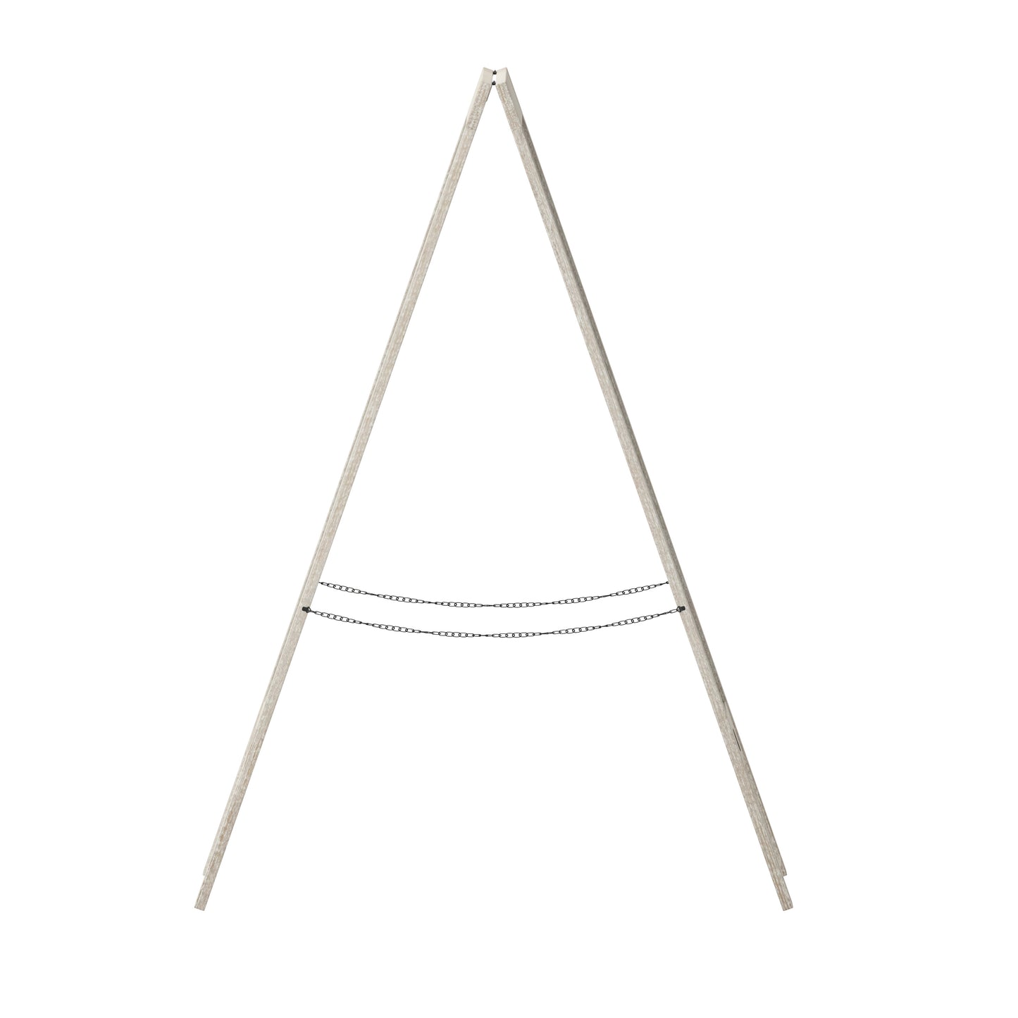 Canterbury 40" x 20" Weathered Wooden Indoor/Outdoor A-Frame Magnetic Chalkboard Sign Set with 8 Chalk Markers, 10 Stencils, and 2 Magnets, and Eraser Weathered Brown