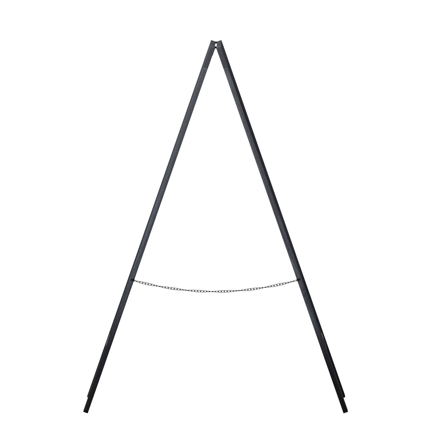 Canterbury 40" x 20" Black Wooden Indoor/Outdoor A-Frame Magnetic Chalkboard Sign Set with 8 Chalk Markers, 10 Stencils, and 2 Magnets, and Eraser Black
