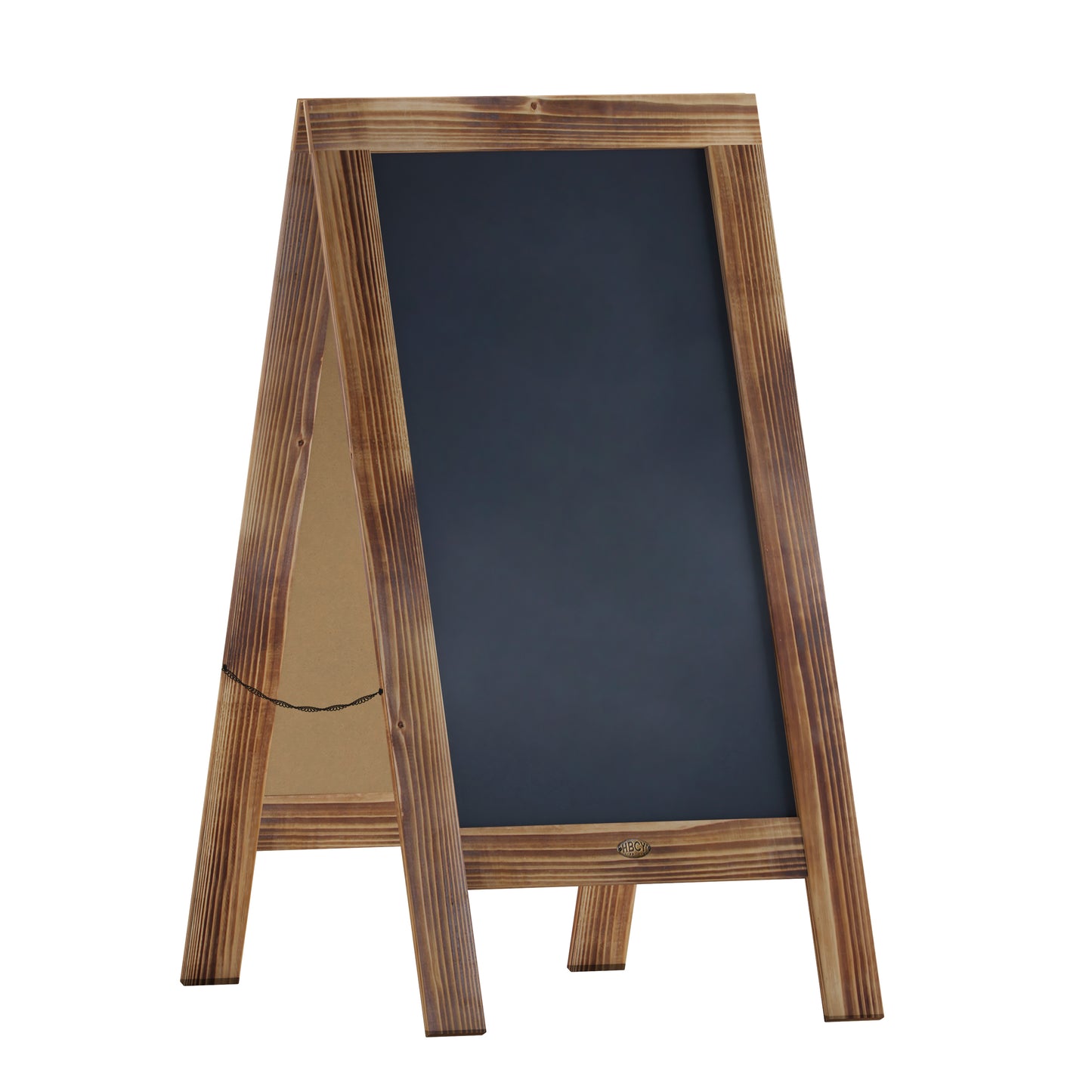 Canterbury 40" x 20" Vintage Wooden A-Frame Magnetic Indoor/Outdoor Chalkboard Sign, Freestanding Double Sided Extra Large Message Board, Rustic Brown Rustic Brown HGWA-GDIS-CRE8-442315-GG