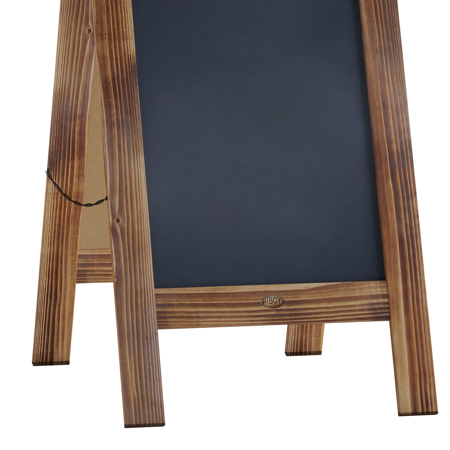 Canterbury 40" x 20" Vintage Wooden A-Frame Magnetic Indoor/Outdoor Chalkboard Sign, Freestanding Double Sided Extra Large Message Board, Rustic Brown Rustic Brown HGWA-GDIS-CRE8-442315-GG