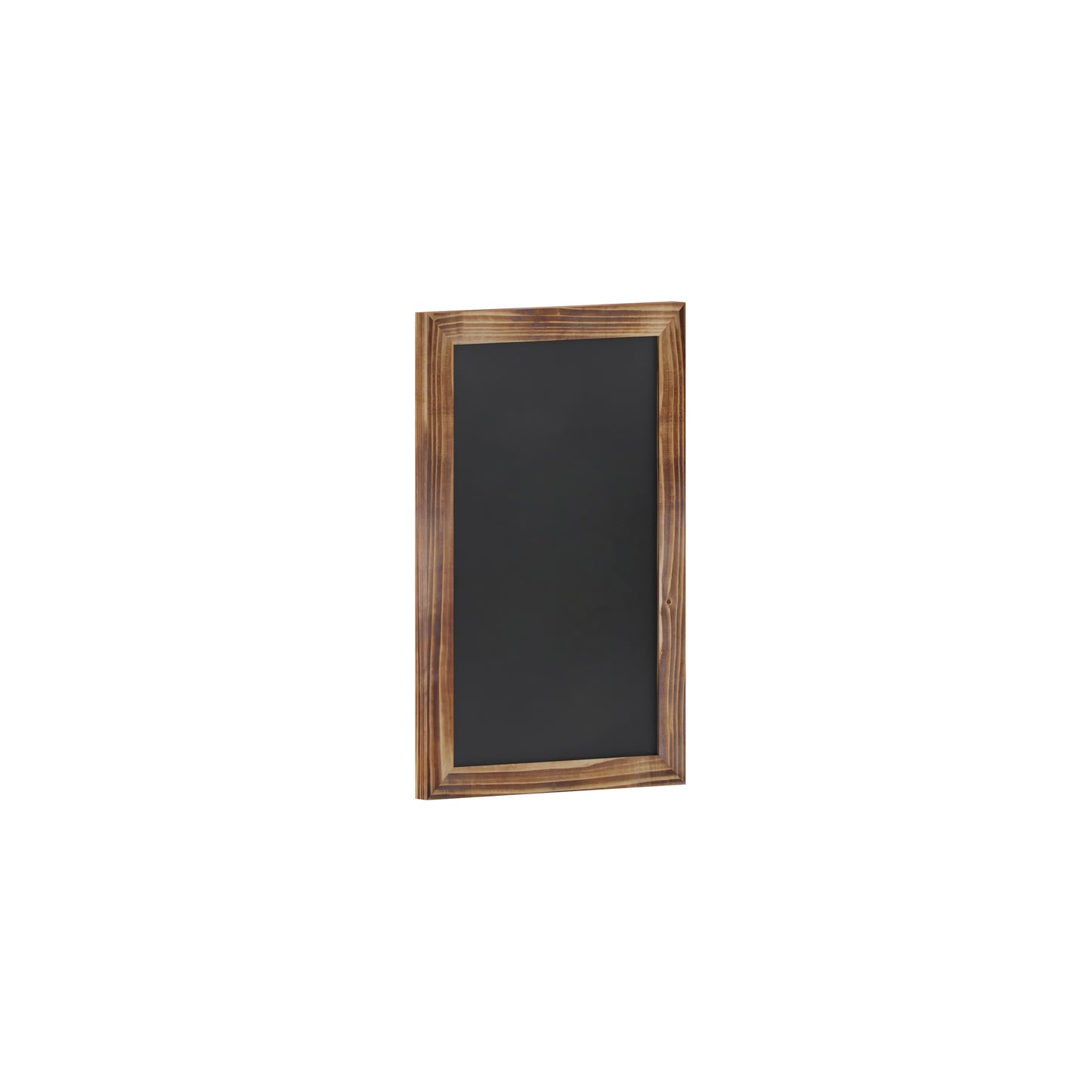 Canterbury 11" x 17" Torched Wood Wall Mount Magnetic Chalkboard Sign with Eraser, Hanging Wall Chalkboard Memo Board for Home, School, or Business Torched Brown