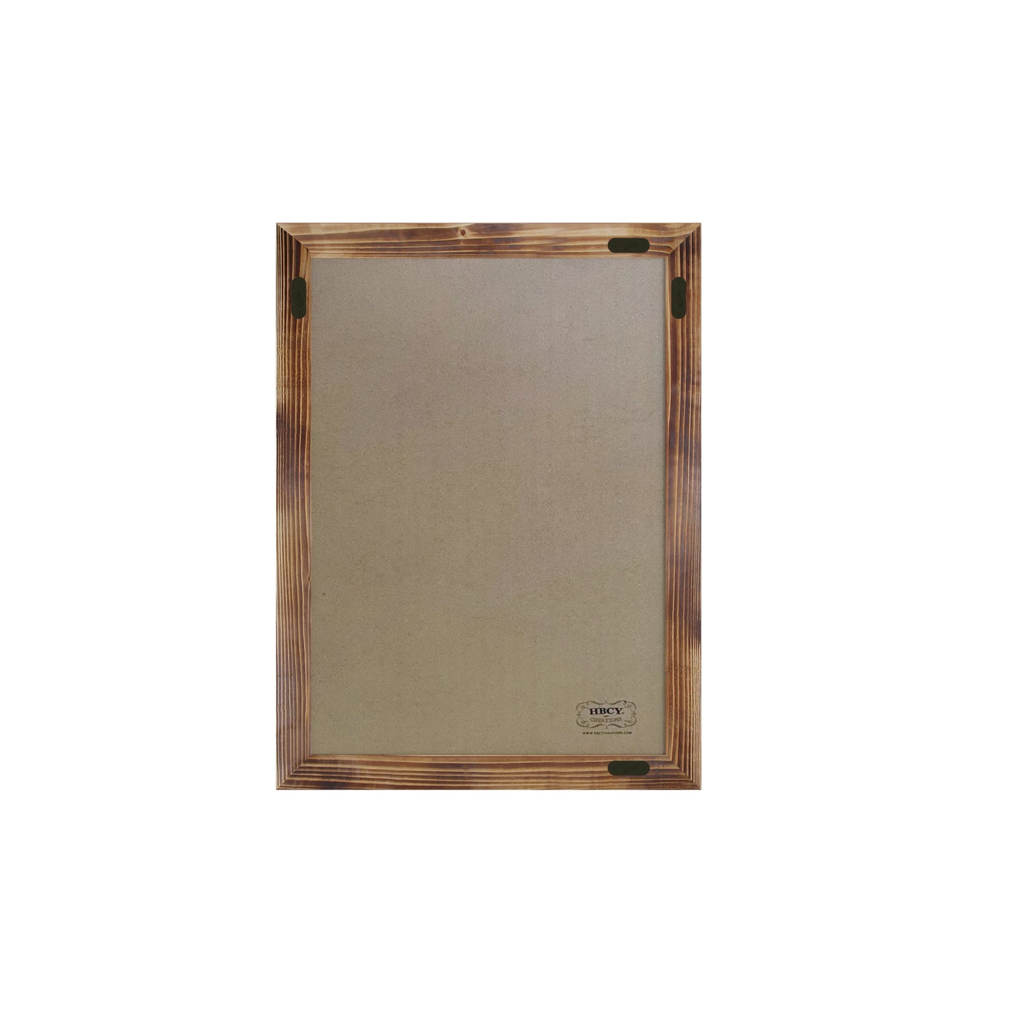Canterbury 18" x 24" Torched Wood Wall Mount Magnetic Chalkboard Sign with Eraser, Hanging Wall Chalkboard Memo Board for Home, School, or Business Torched Brown