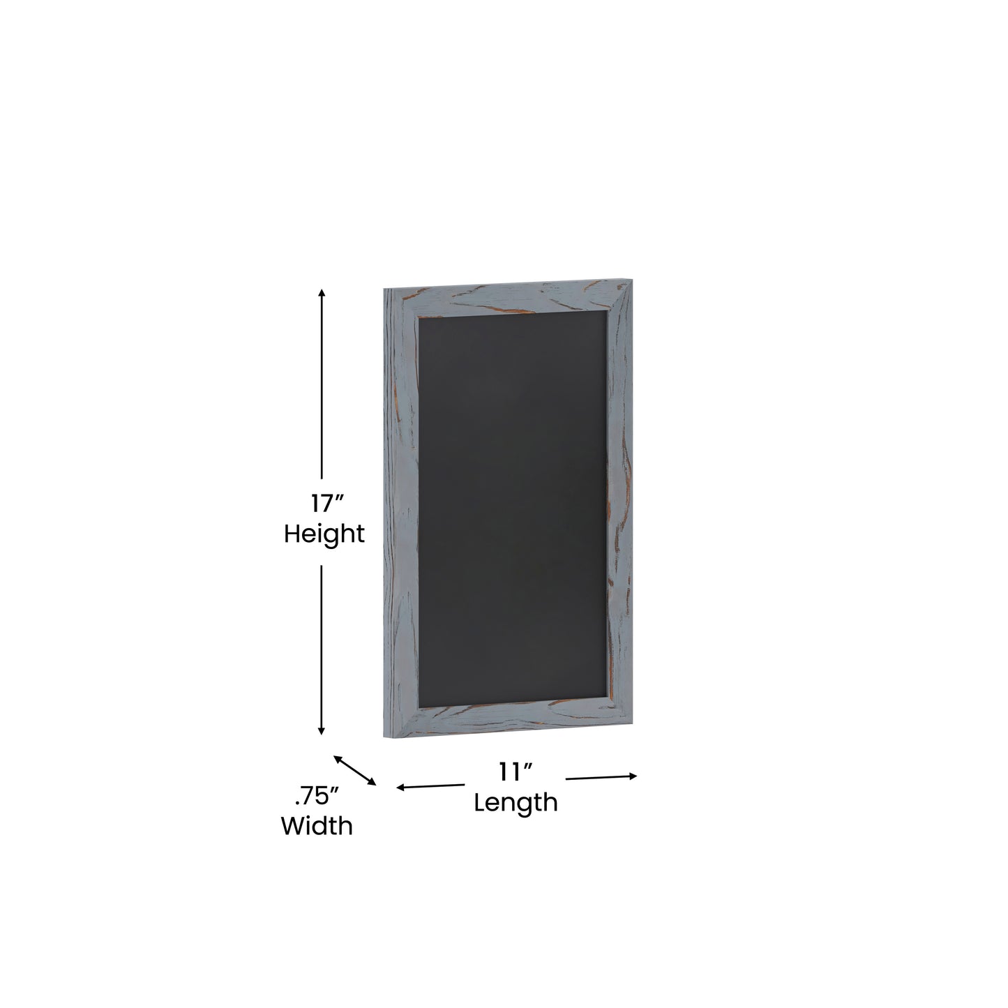 Canterbury 11" x 17" Rustic Gray Wall Mount Magnetic Chalkboard Sign with Eraser, Hanging Wall Chalkboard Memo Board for Home, School, or Business Grey HGWA-GDIS-CRE8-962315-GG