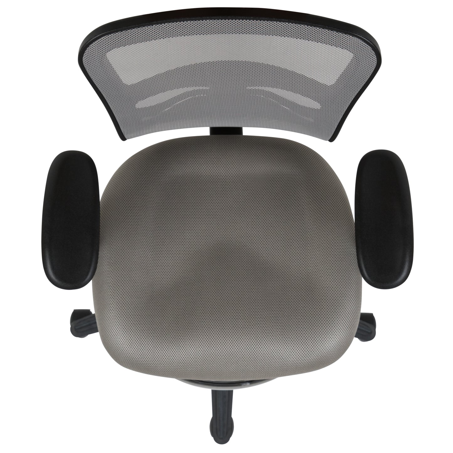 Tyler Mid-Back Light Gray Mesh Ergonomic Drafting Chair with Adjustable Chrome Foot Ring, Adjustable Arms and Black Frame Light Gray Mesh/Black Frame