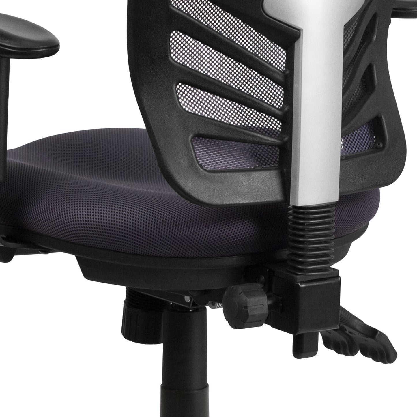 Nicholas Mid-Back Dark Gray Mesh Multifunction Executive Swivel Ergonomic Office Chair with Adjustable Arms Dark Gray/Black Frame