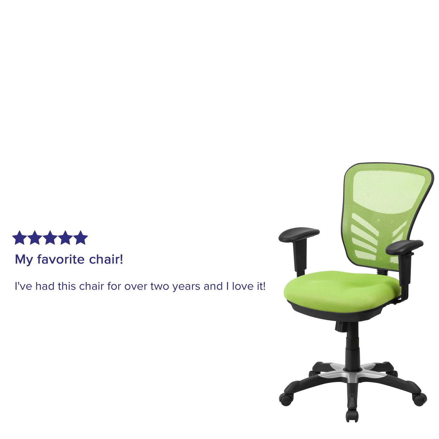 Nicholas Mid-Back Green Mesh Multifunction Executive Swivel Ergonomic Office Chair with Adjustable Arms Green/Black Frame