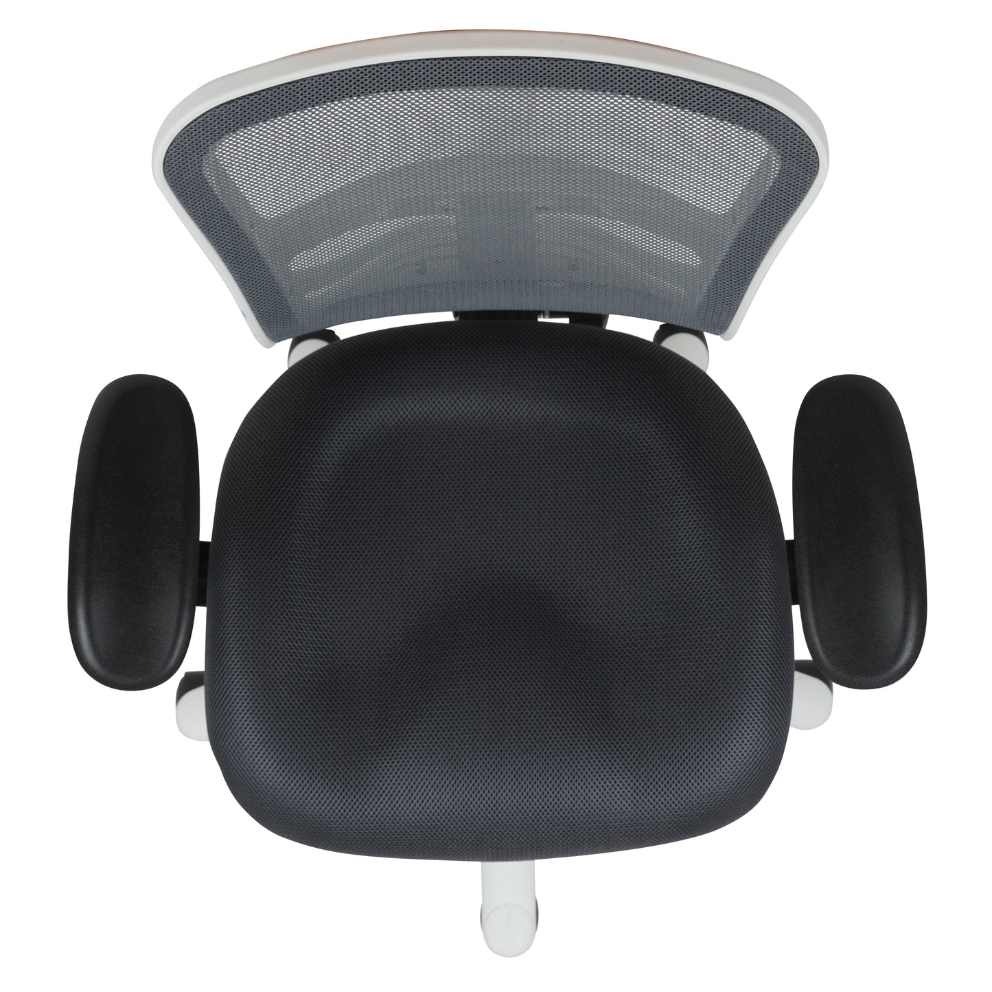 Nicholas Mid-Back Dark Gray Mesh Multifunction Executive Swivel Ergonomic Office Chair with Adjustable Arms and White Frame Dark Gray Mesh/White Frame