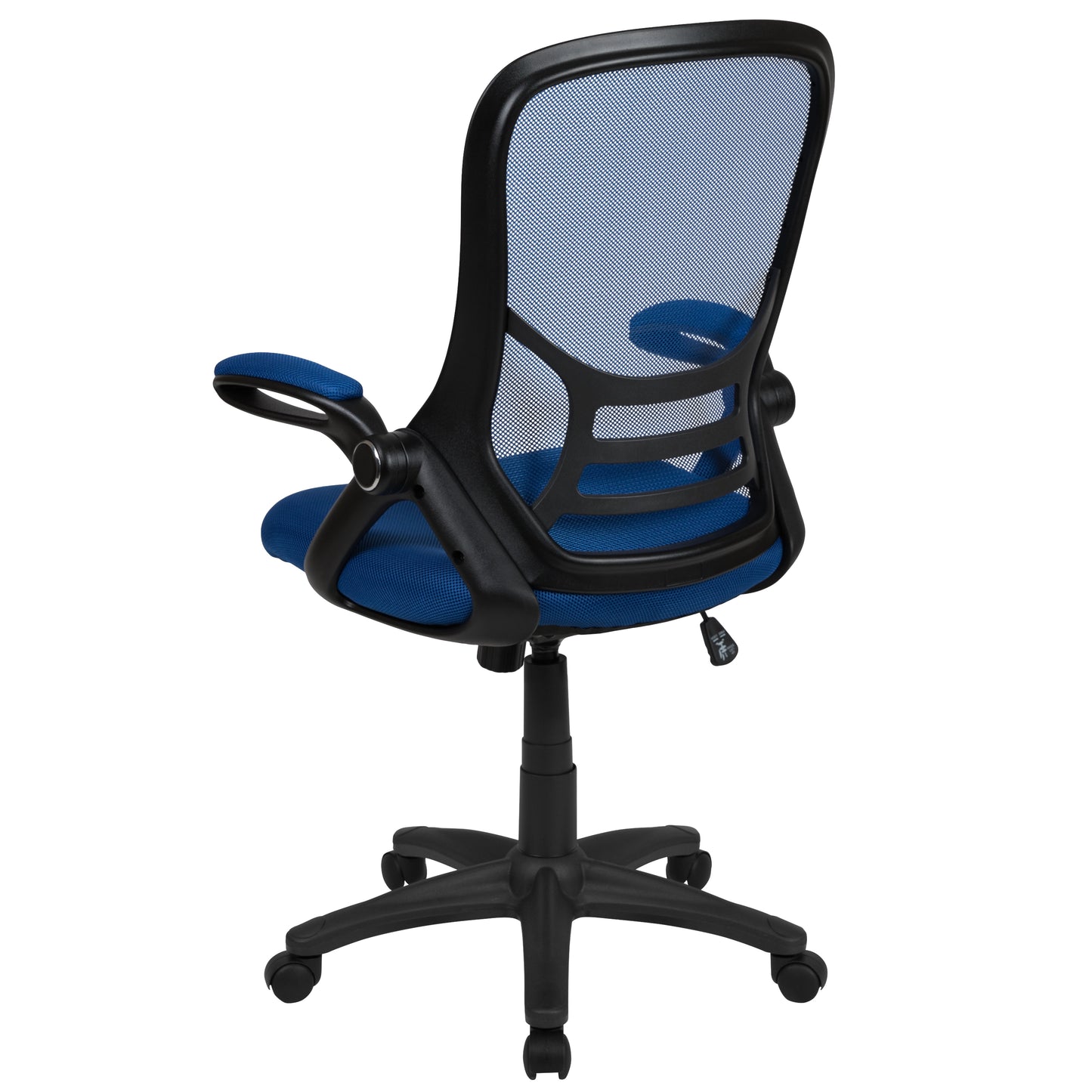 Porter High Back Blue Mesh Ergonomic Swivel Office Chair with Black Frame and Flip-up Arms Blue