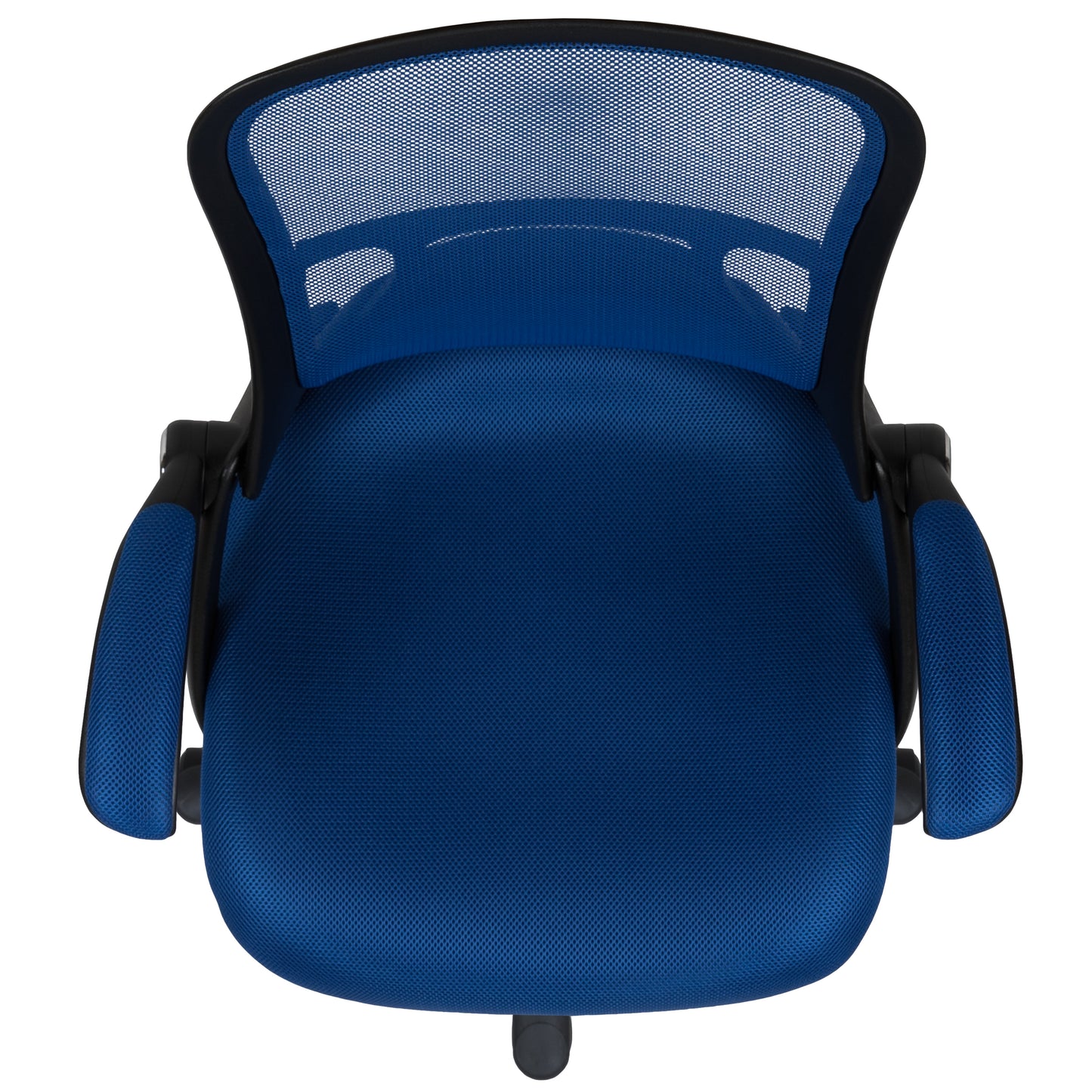 Porter High Back Blue Mesh Ergonomic Swivel Office Chair with Black Frame and Flip-up Arms Blue