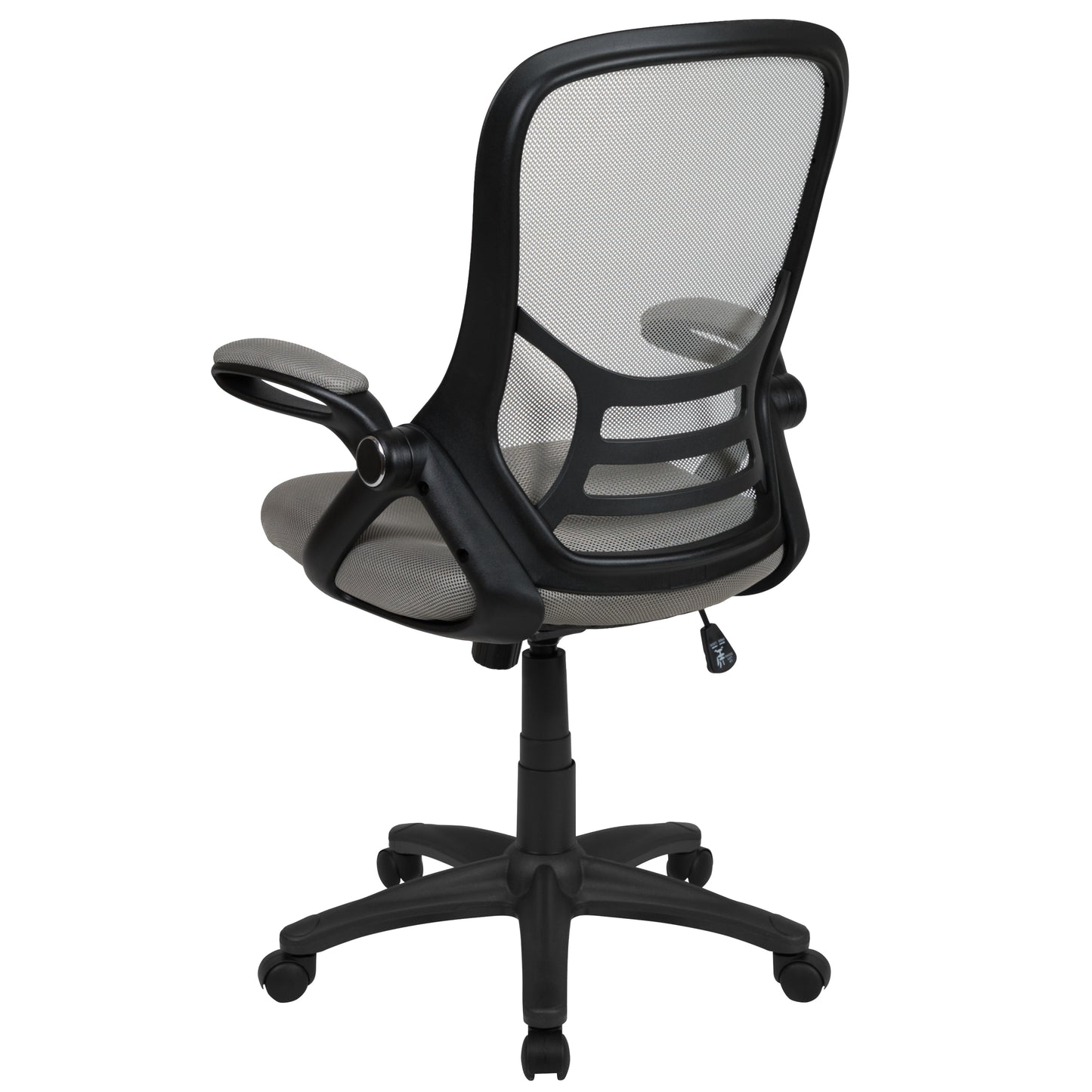 Porter High Back Light Gray Mesh Ergonomic Swivel Office Chair with Black Frame and Flip-up Arms Light Gray