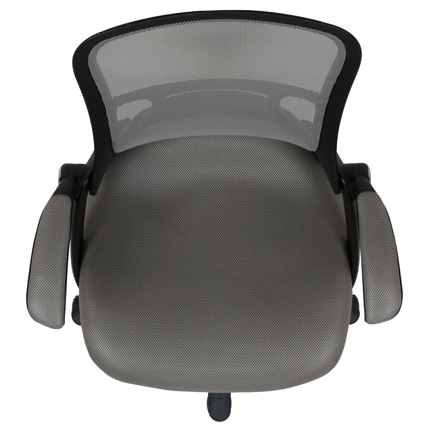 Porter High Back Light Gray Mesh Ergonomic Swivel Office Chair with Black Frame and Flip-up Arms Light Gray