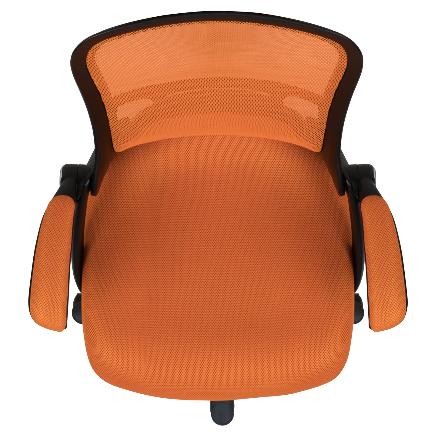 Porter High Back Orange Mesh Ergonomic Swivel Office Chair with Black Frame and Flip-up Arms Orange