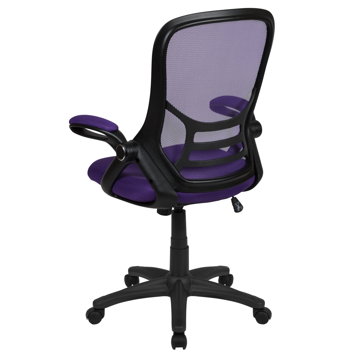 Porter High Back Purple Mesh Ergonomic Swivel Office Chair with Black Frame and Flip-up Arms Purple