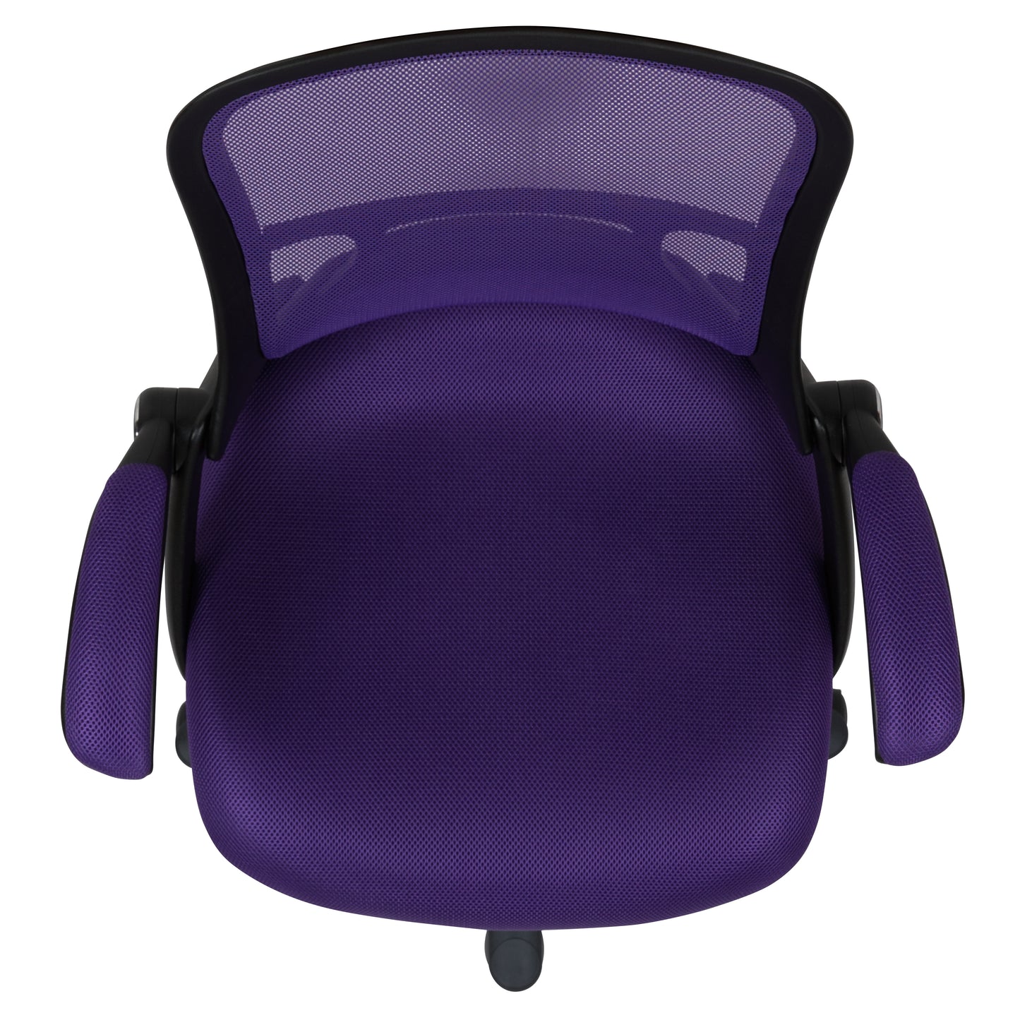 Porter High Back Purple Mesh Ergonomic Swivel Office Chair with Black Frame and Flip-up Arms Purple