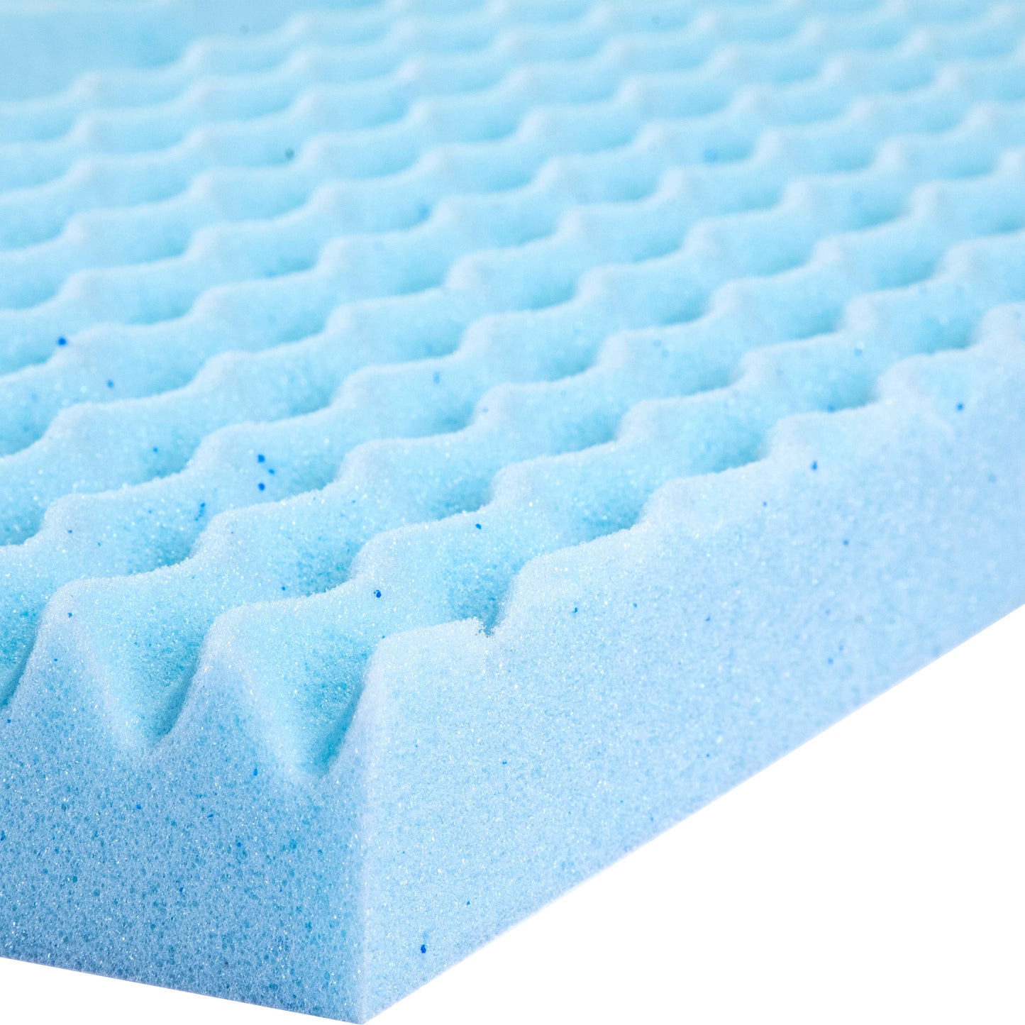 Capri Comfortable Sleep 2 Inch Cooling Gel Infused 5-Zone Queen Memory Foam Mattress Topper with CertiPUR-US Certified Foam Green HLC-5ZONE-QUEEN-2-GG