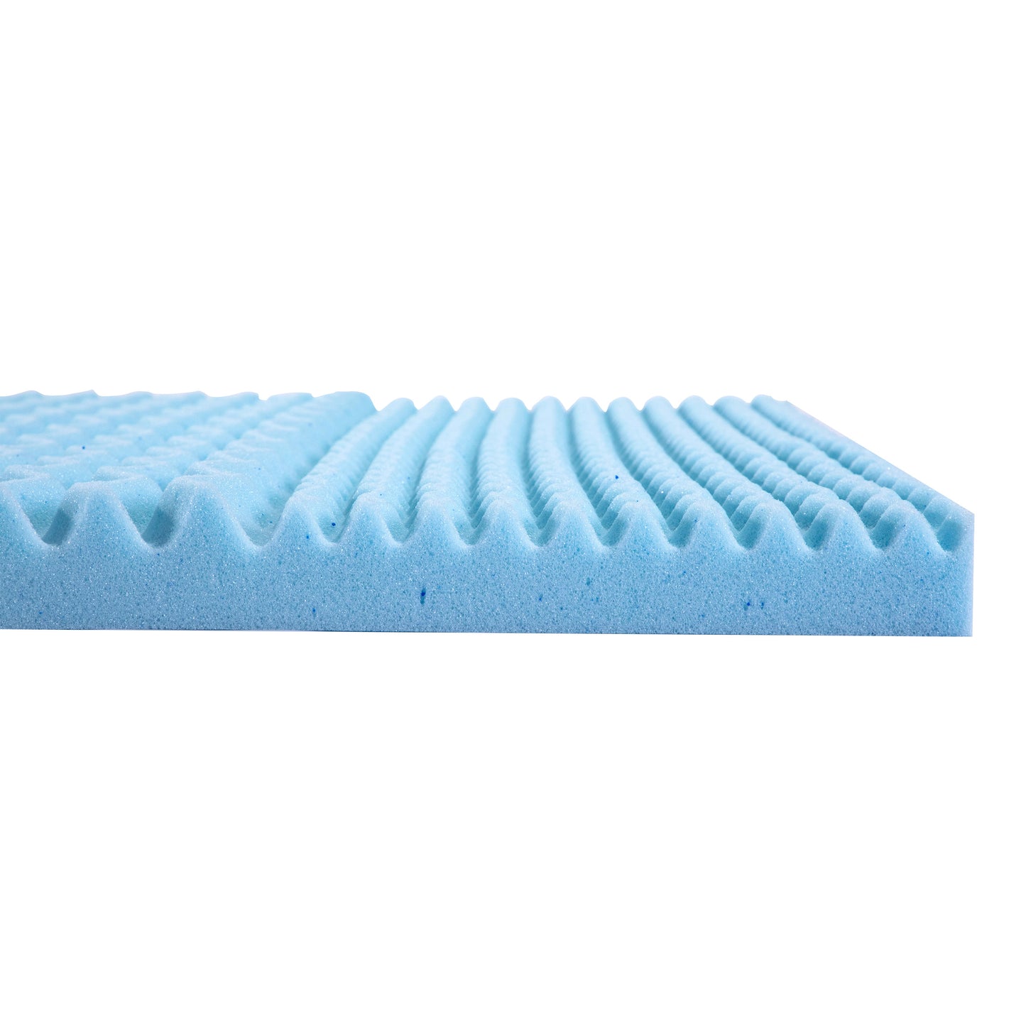 Capri Comfortable Sleep 2 Inch Cooling Gel Infused 5-Zone Queen Memory Foam Mattress Topper with CertiPUR-US Certified Foam Green HLC-5ZONE-QUEEN-2-GG