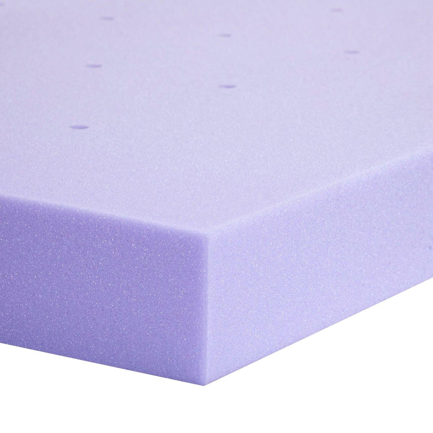 Capri Comfortable Sleep 3 Inch Lavender Infused Queen Memory Foam Mattress Topper with Ventilated Design and CertiPUR-US Certified Foam Purple