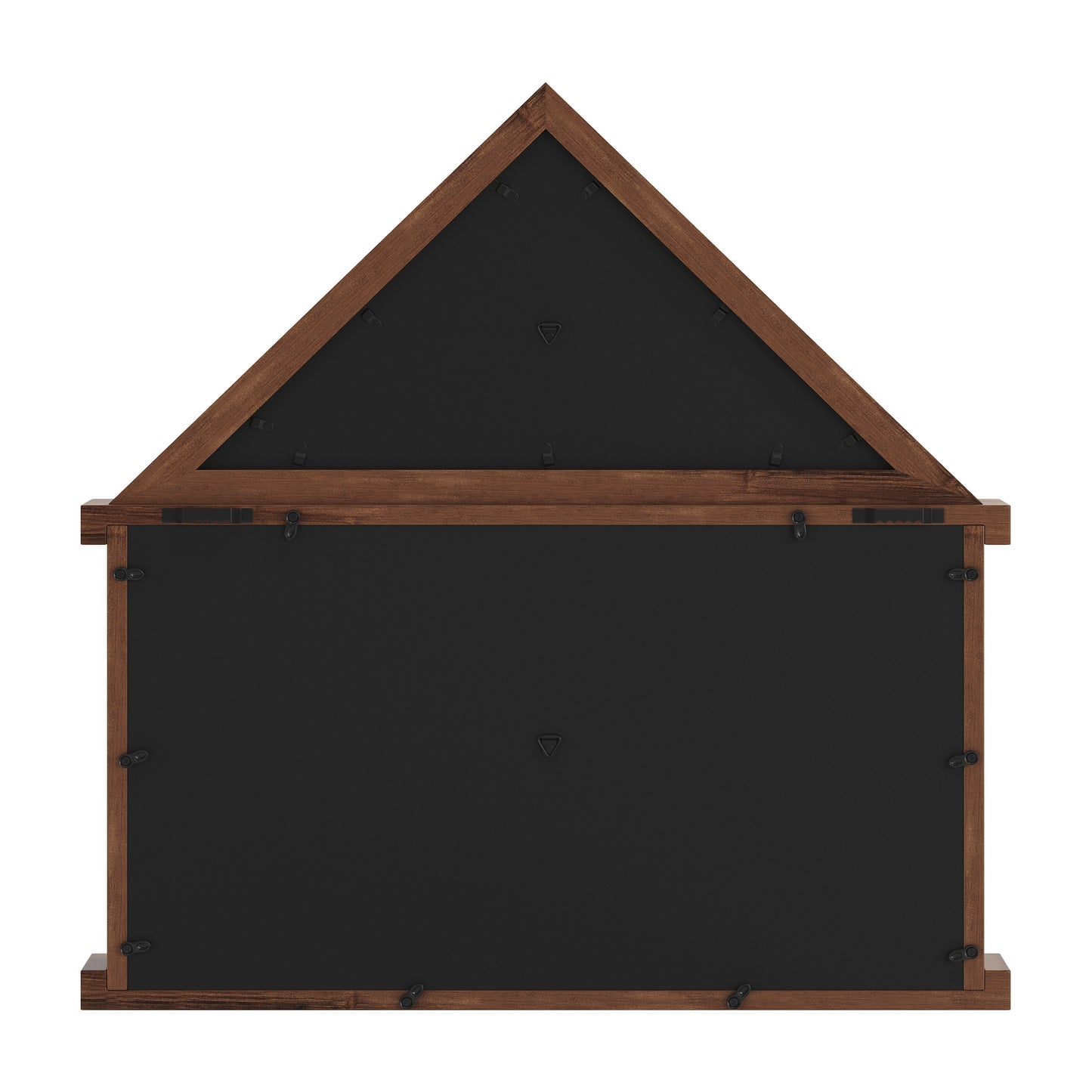 Quincy Flag and Certificate Display Case, Solid Pine Wood Flag Shadow Box Fits 9x5 Folded Burial Flag, Dark Brown Finish Dark Brown