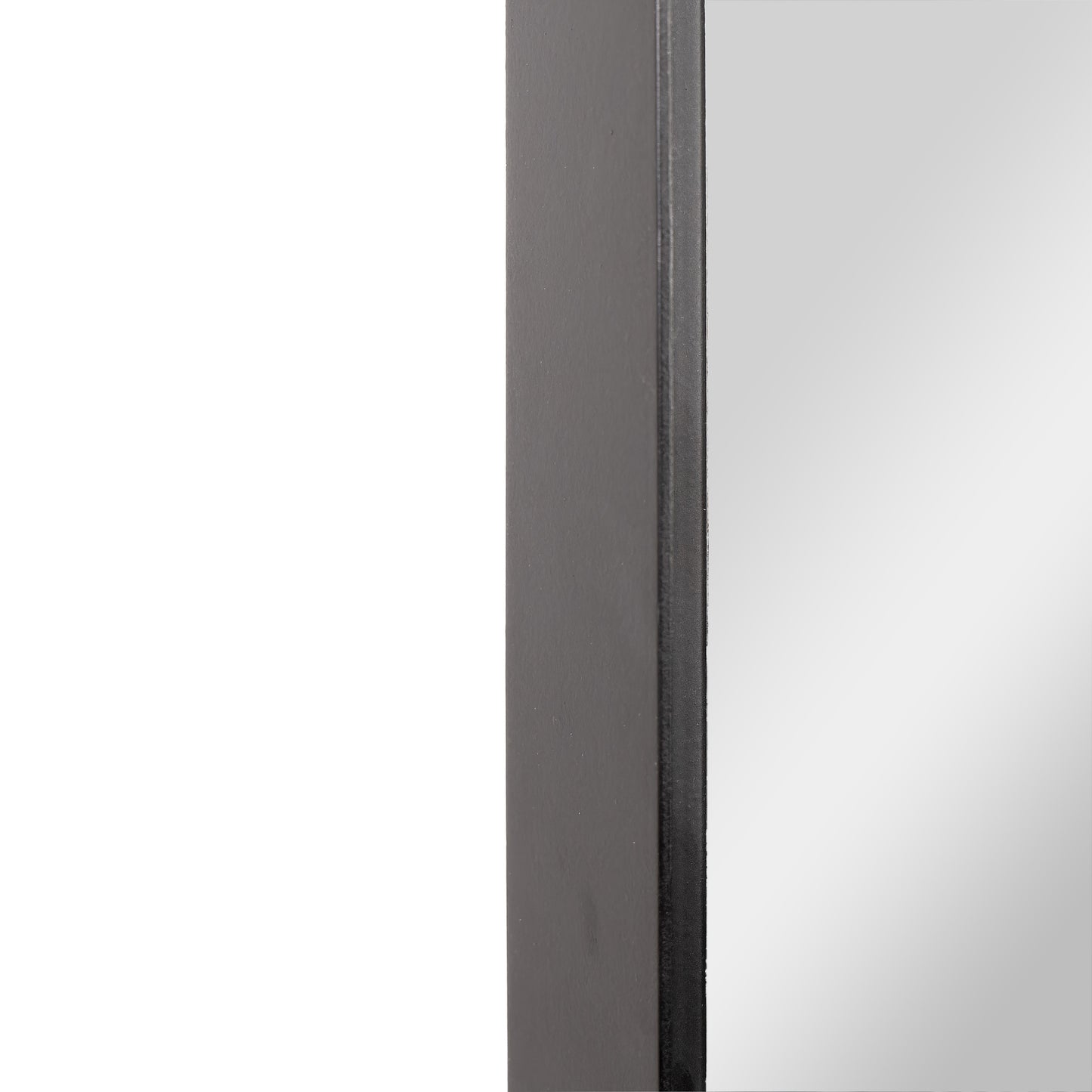Ava 48" x 30" Metal Deep Framed Wall Mirror - Large Accent Mirror for Bathroom, Entryway, Dining Room, & Living Room in Black Black