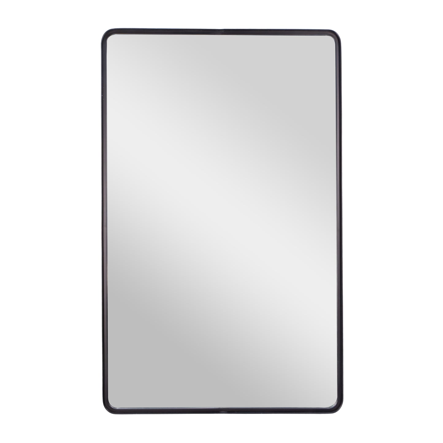 Ava 48" x 30" Metal Deep Framed Wall Mirror - Large Accent Mirror for Bathroom, Entryway, Dining Room, & Living Room in Black Black