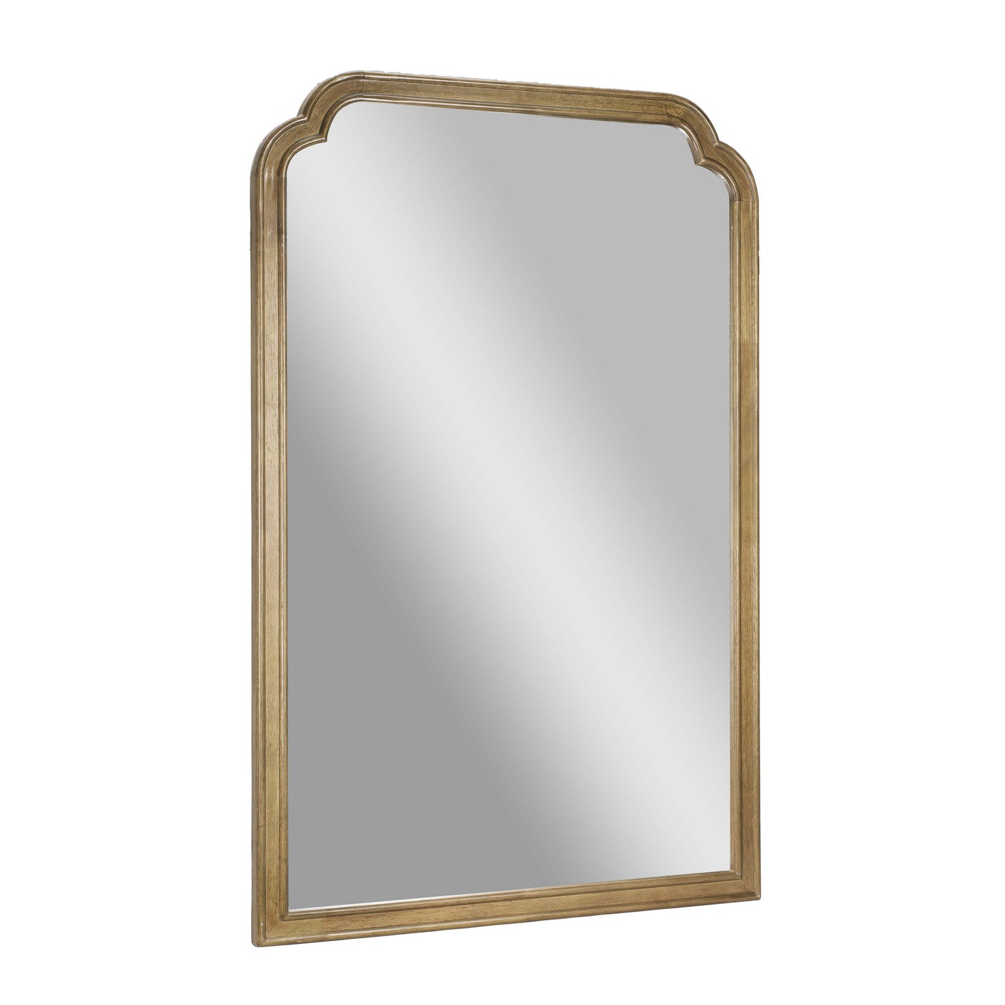 Efie 36" x 24" Large Accent Wall Mirror with Solid Wood Frame for Bathroom, Entryway, Dining Room & Living Room in Weathered Weathered