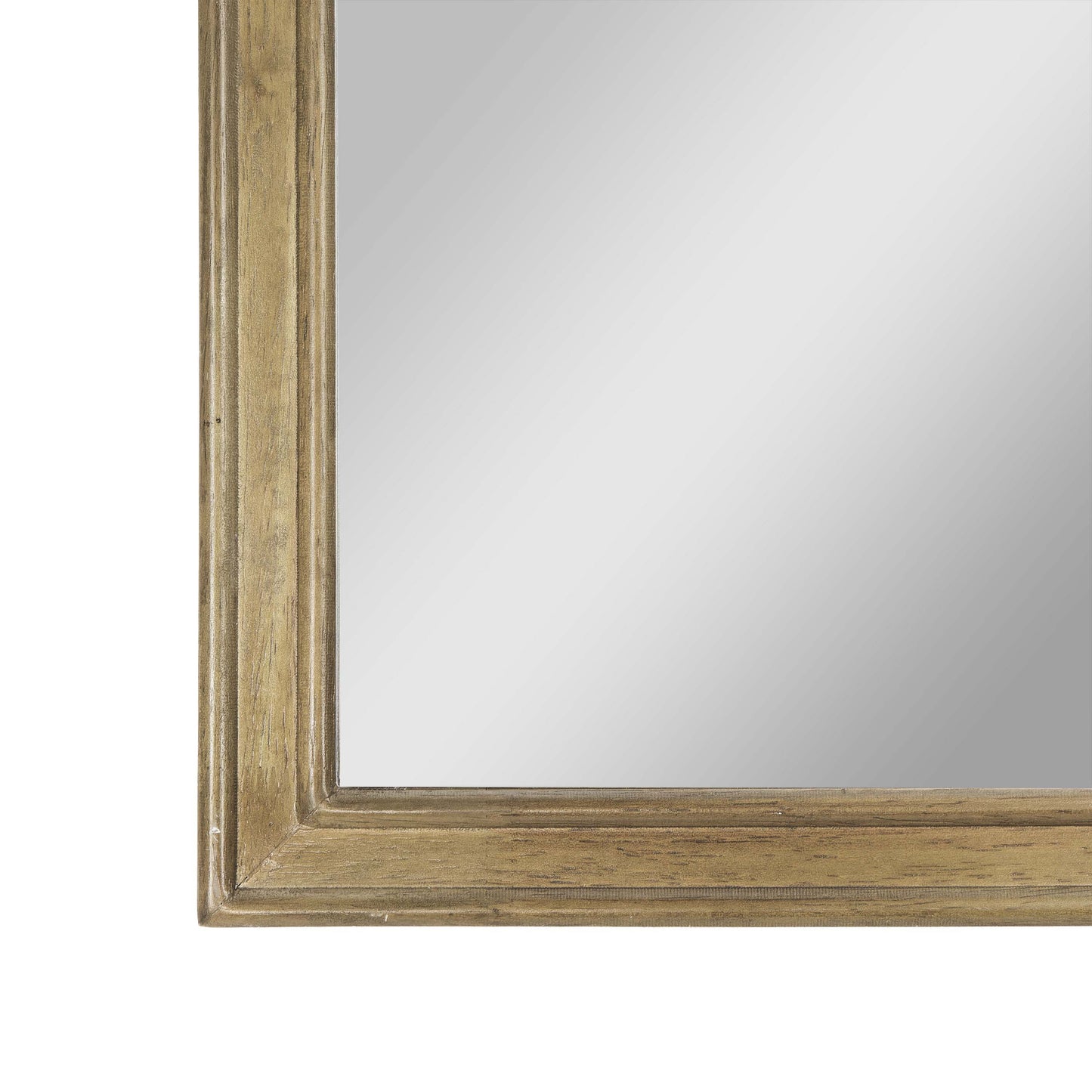Efie 36" x 24" Large Accent Wall Mirror with Solid Wood Frame for Bathroom, Entryway, Dining Room & Living Room in Weathered Weathered
