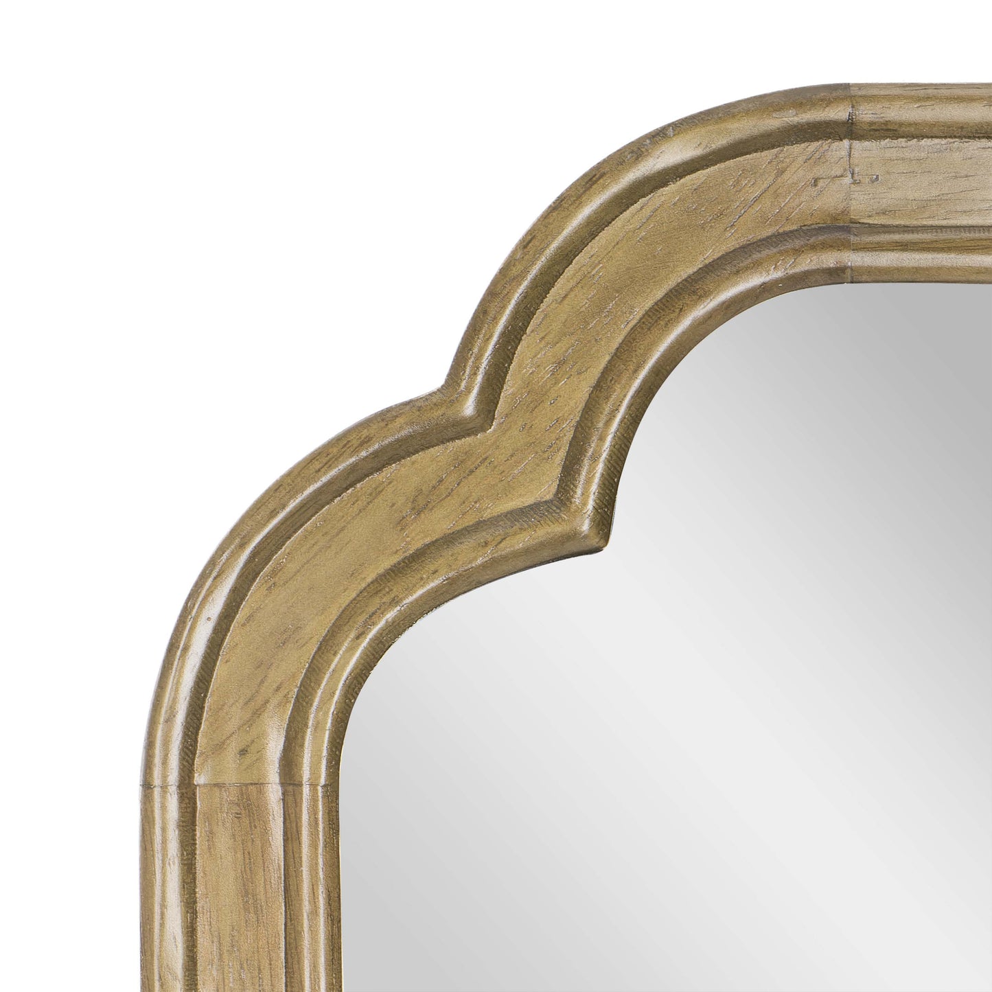 Efie 36" x 24" Large Accent Wall Mirror with Solid Wood Frame for Bathroom, Entryway, Dining Room & Living Room in Weathered Weathered