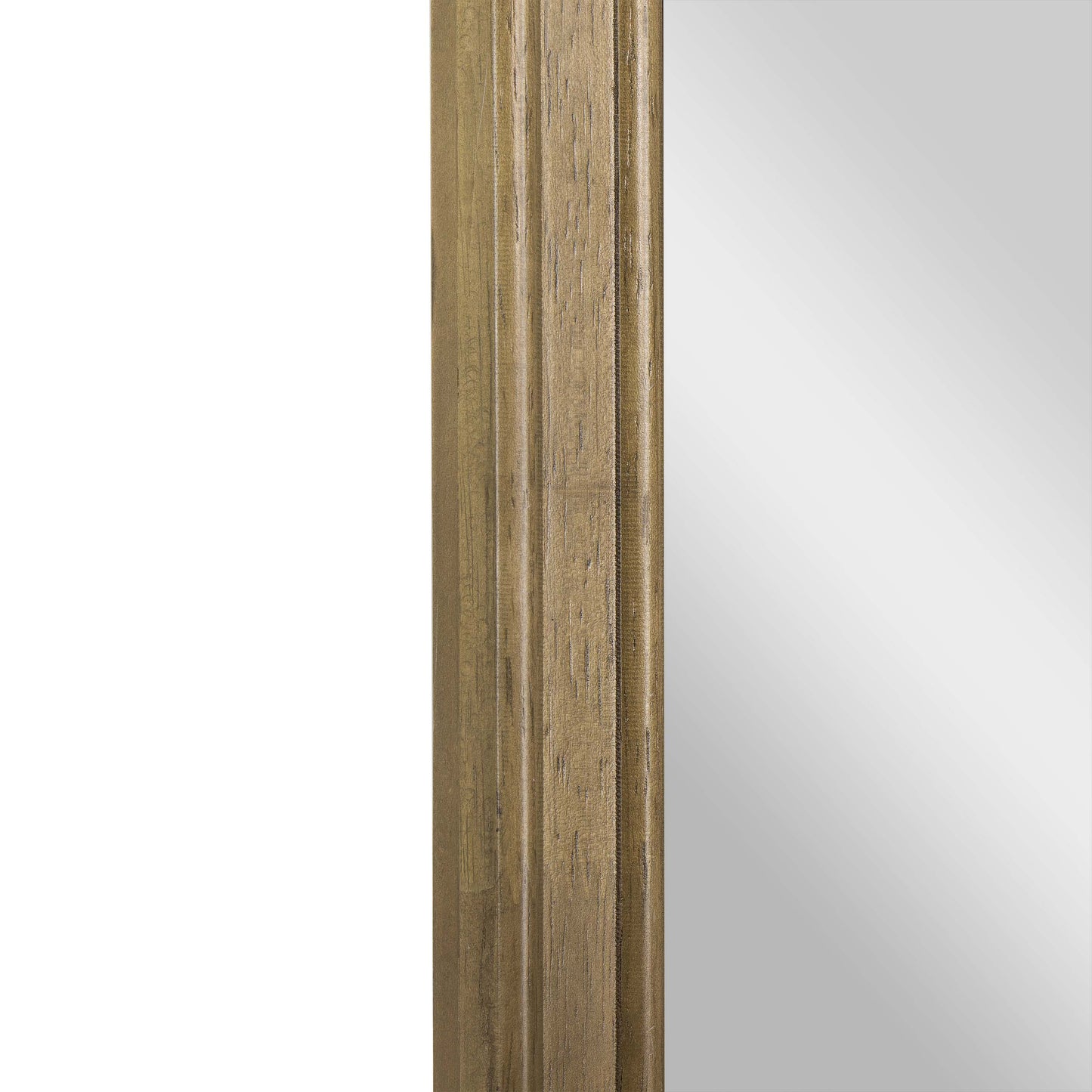 Efie 36" x 24" Large Accent Wall Mirror with Solid Wood Frame for Bathroom, Entryway, Dining Room & Living Room in Weathered Weathered