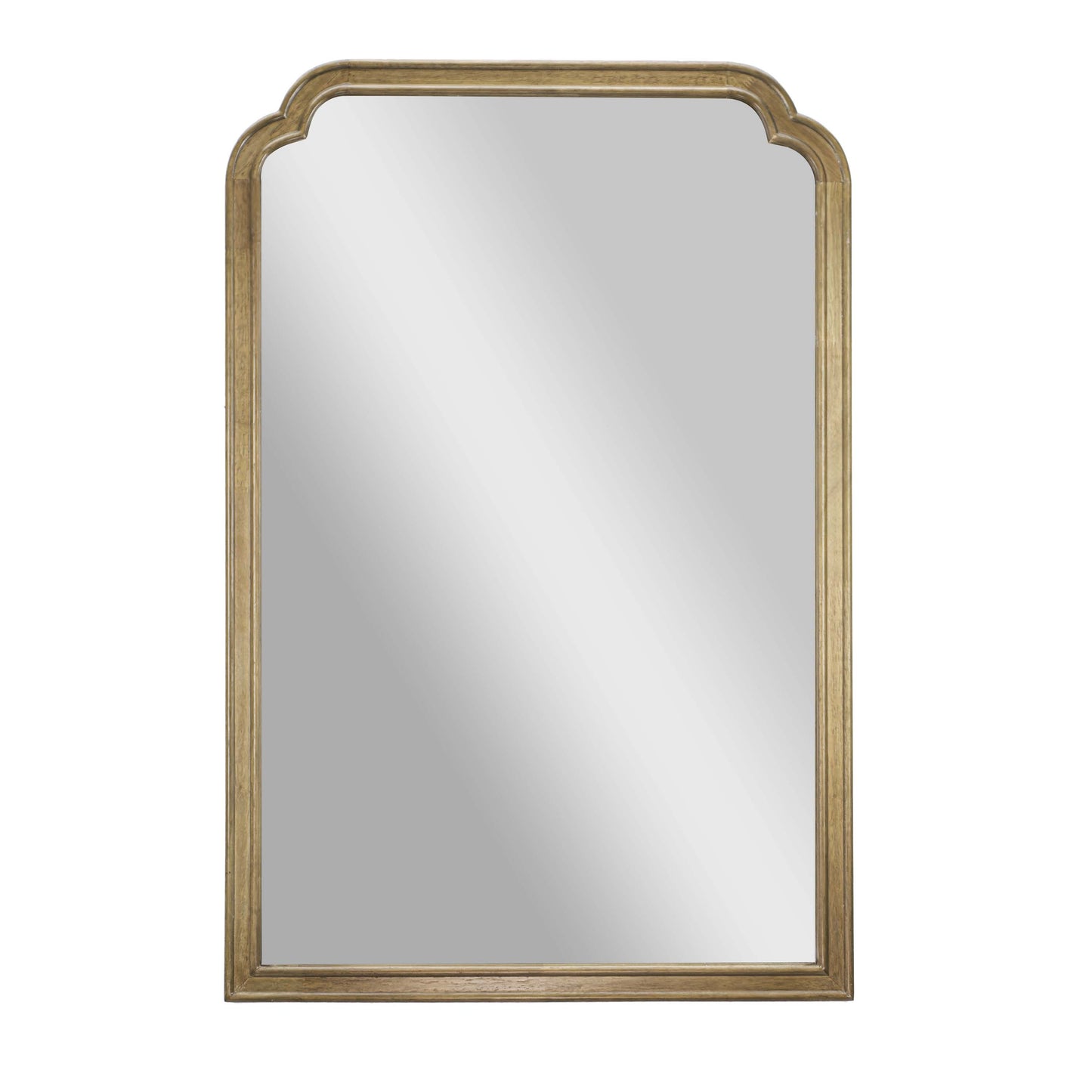 Efie 36" x 24" Large Accent Wall Mirror with Solid Wood Frame for Bathroom, Entryway, Dining Room & Living Room in Weathered Weathered