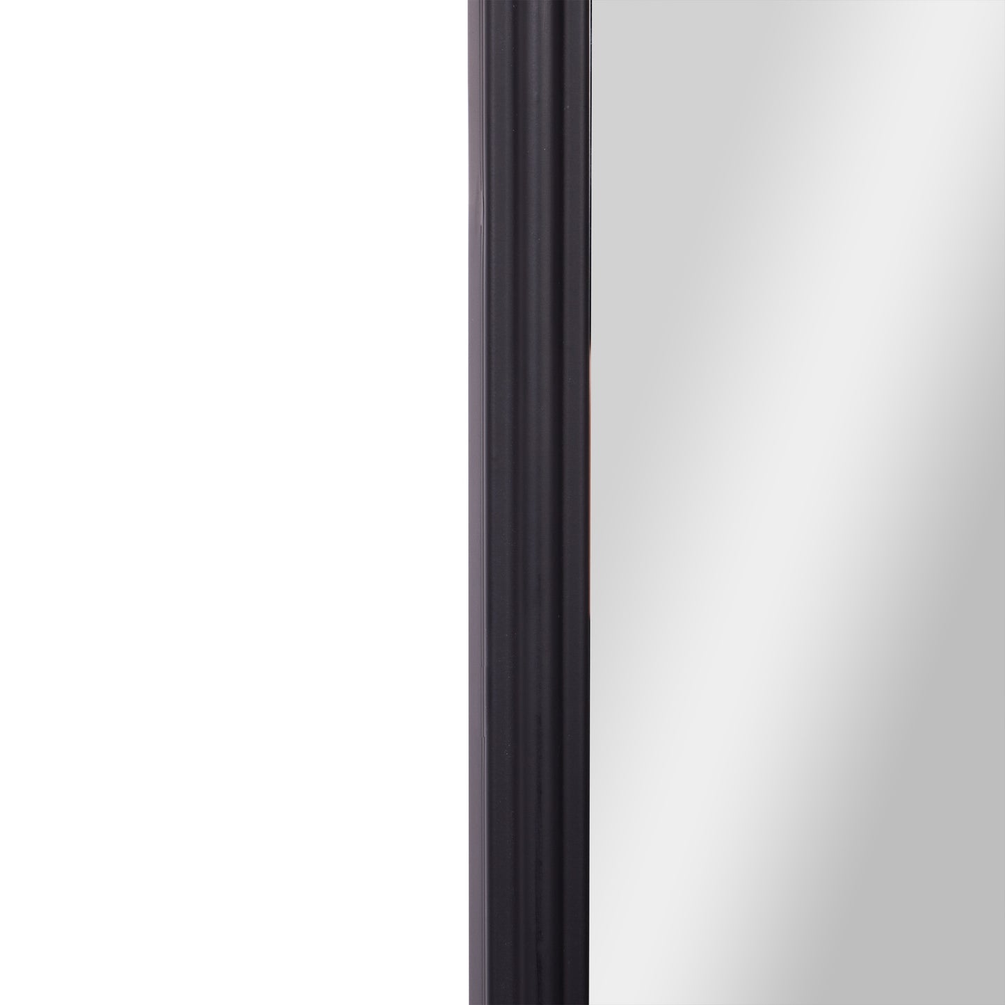 Esme 35" x 24" Traditional Arched Wall Mirror with Baroque Detail - Large Accent Mirror for Bathroom, Entryway, Dining Room, & Living Room in Black Black