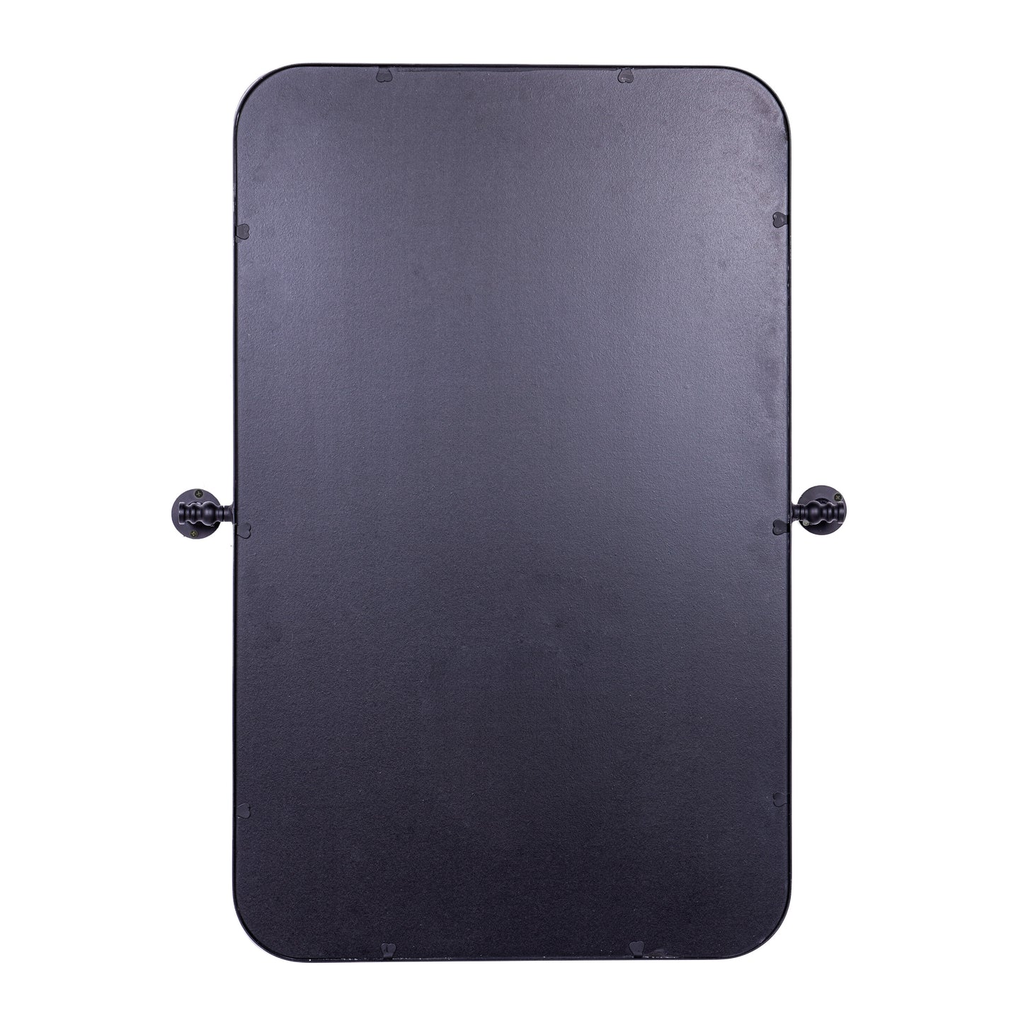 Finlay 35" x 27" Metal Pivot Wall Mirror - Large Accent Vanity Mirror for Bathroom in Black Black