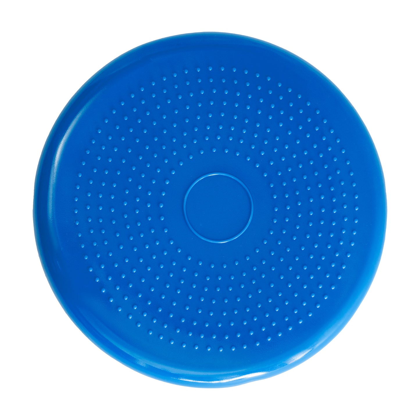 Alfie Blue 13 Inch Round Inflatable Wobble Cushion with Dual Sided Grips for Sitting or Standing and Included Hand Pump Blue