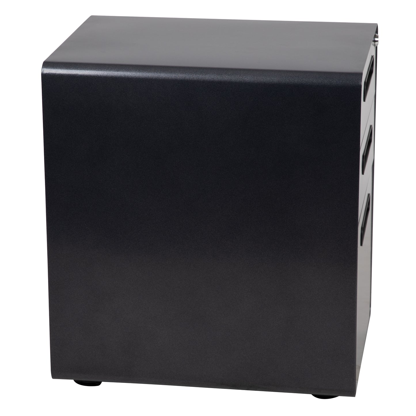 Wren Ergonomic 3-Drawer Mobile Locking Filing Cabinet with Anti-Tilt Mechanism and Hanging Drawer for Legal & Letter Files, Black Black