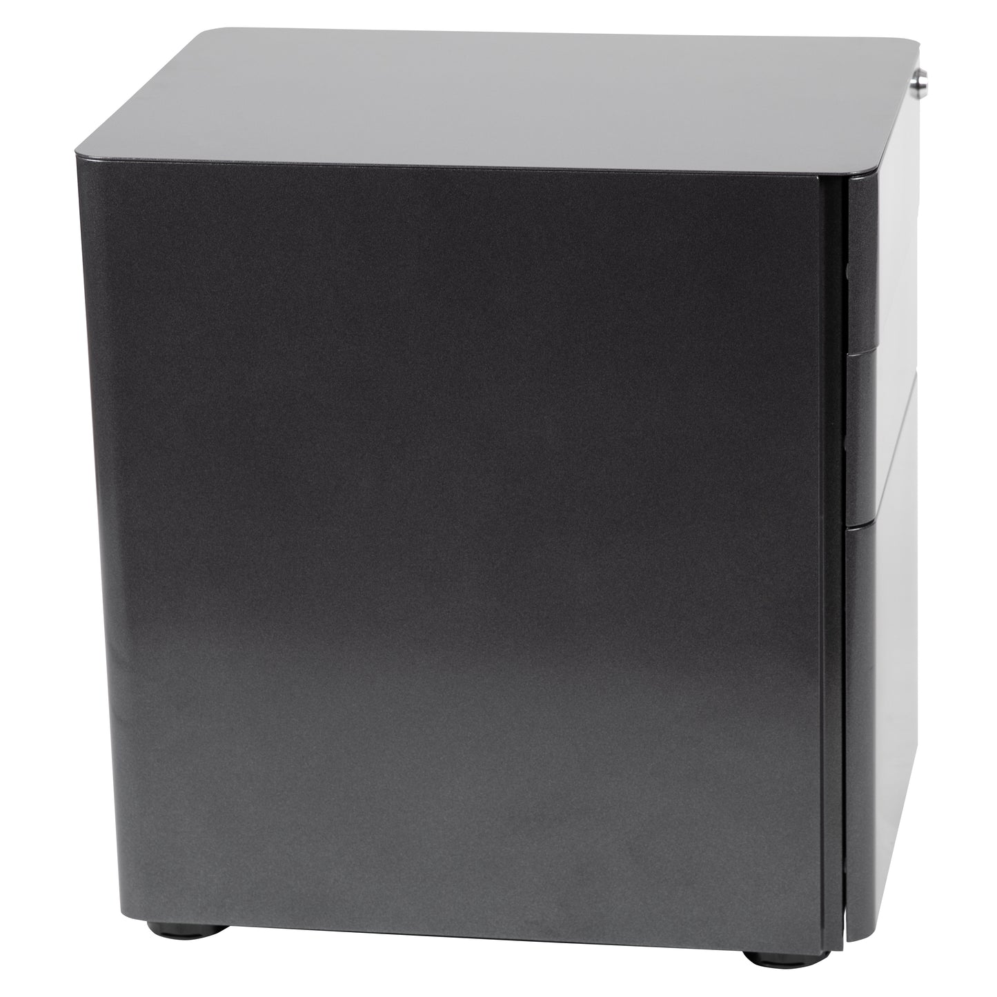 Warner Modern 3-Drawer Mobile Locking Filing Cabinet with Anti-Tilt Mechanism and Hanging Drawer for Legal & Letter Files, Black Black