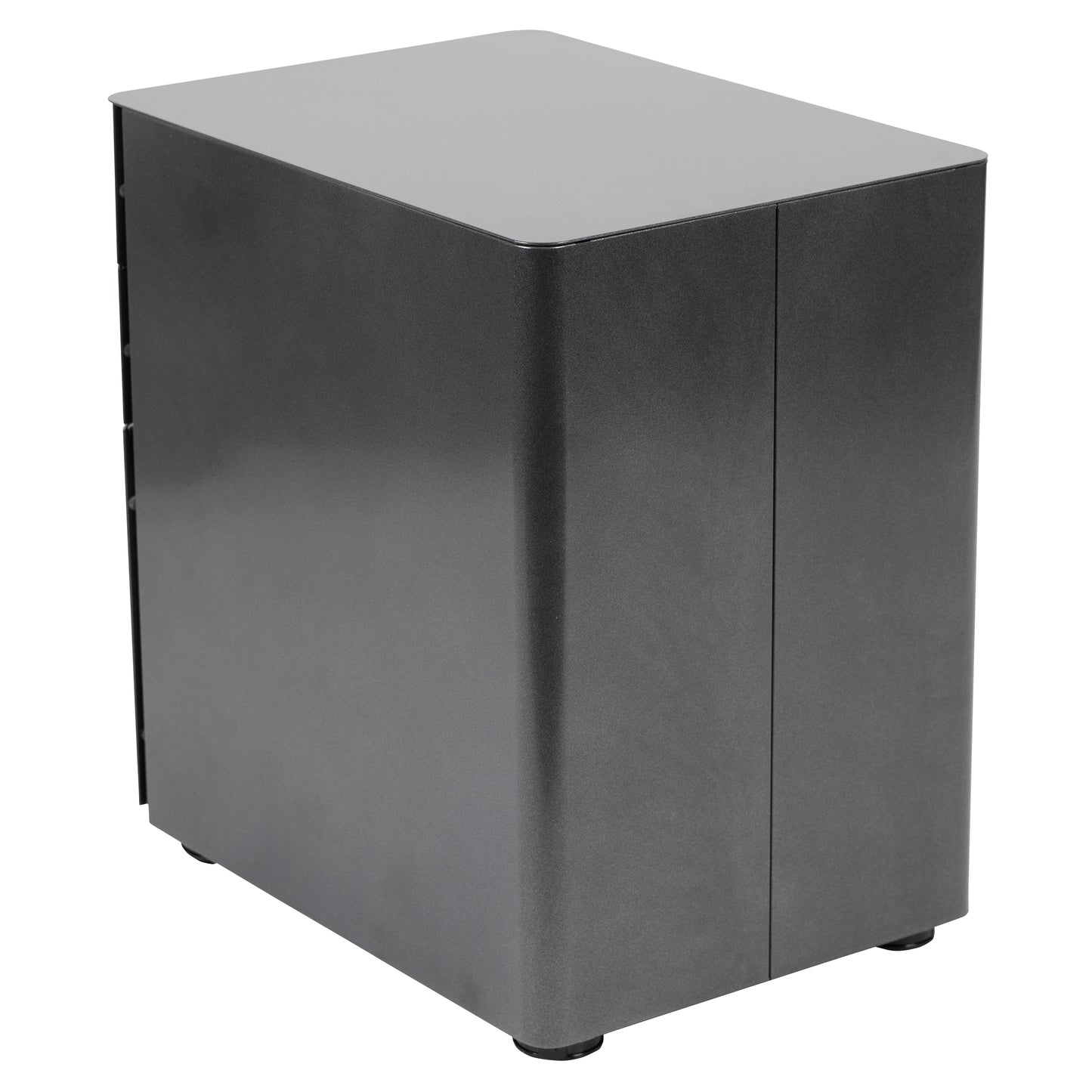Warner Modern 3-Drawer Mobile Locking Filing Cabinet with Anti-Tilt Mechanism and Hanging Drawer for Legal & Letter Files, Black Black