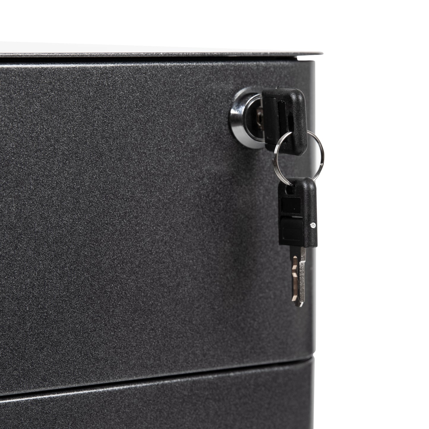 Warner Modern 3-Drawer Mobile Locking Filing Cabinet with Anti-Tilt Mechanism and Hanging Drawer for Legal & Letter Files, Black Black