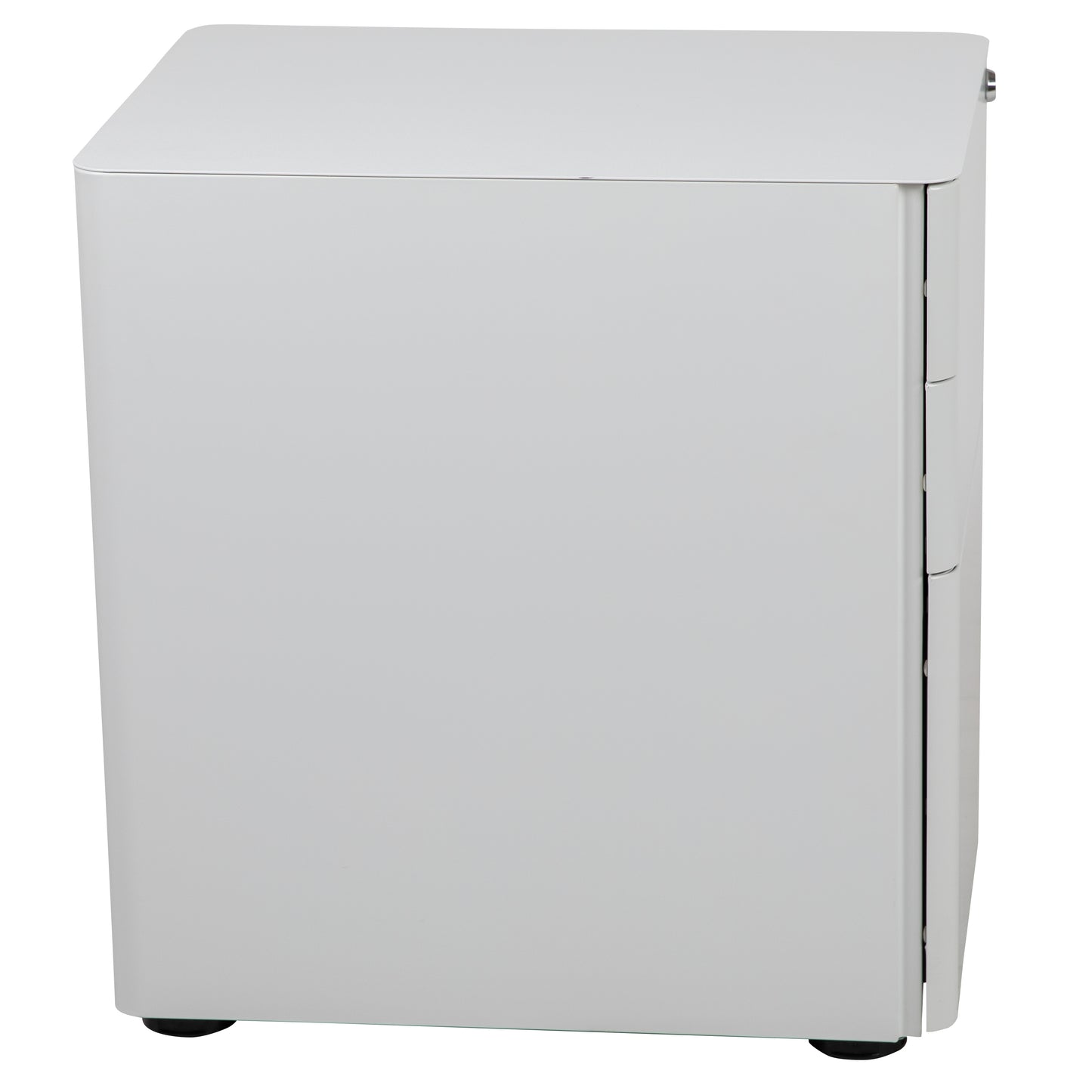 Warner Modern 3-Drawer Mobile Locking Filing Cabinet with Anti-Tilt Mechanism and Hanging Drawer for Legal & Letter Files, White White