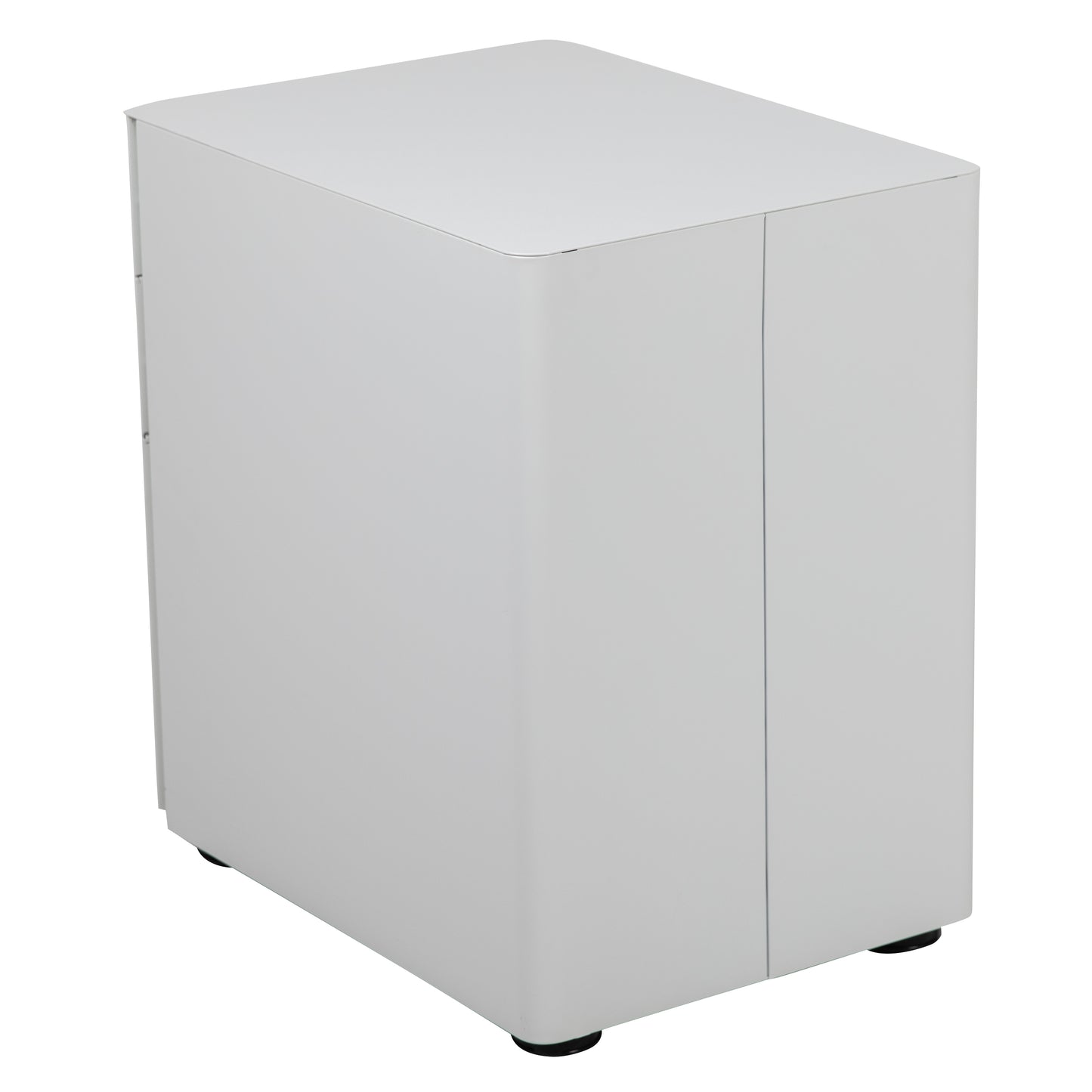 Warner Modern 3-Drawer Mobile Locking Filing Cabinet with Anti-Tilt Mechanism and Hanging Drawer for Legal & Letter Files, White White