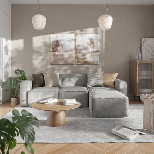 Bridgetown Luxury Modular 4 Piece Sectional Sofa, Gray Gray
