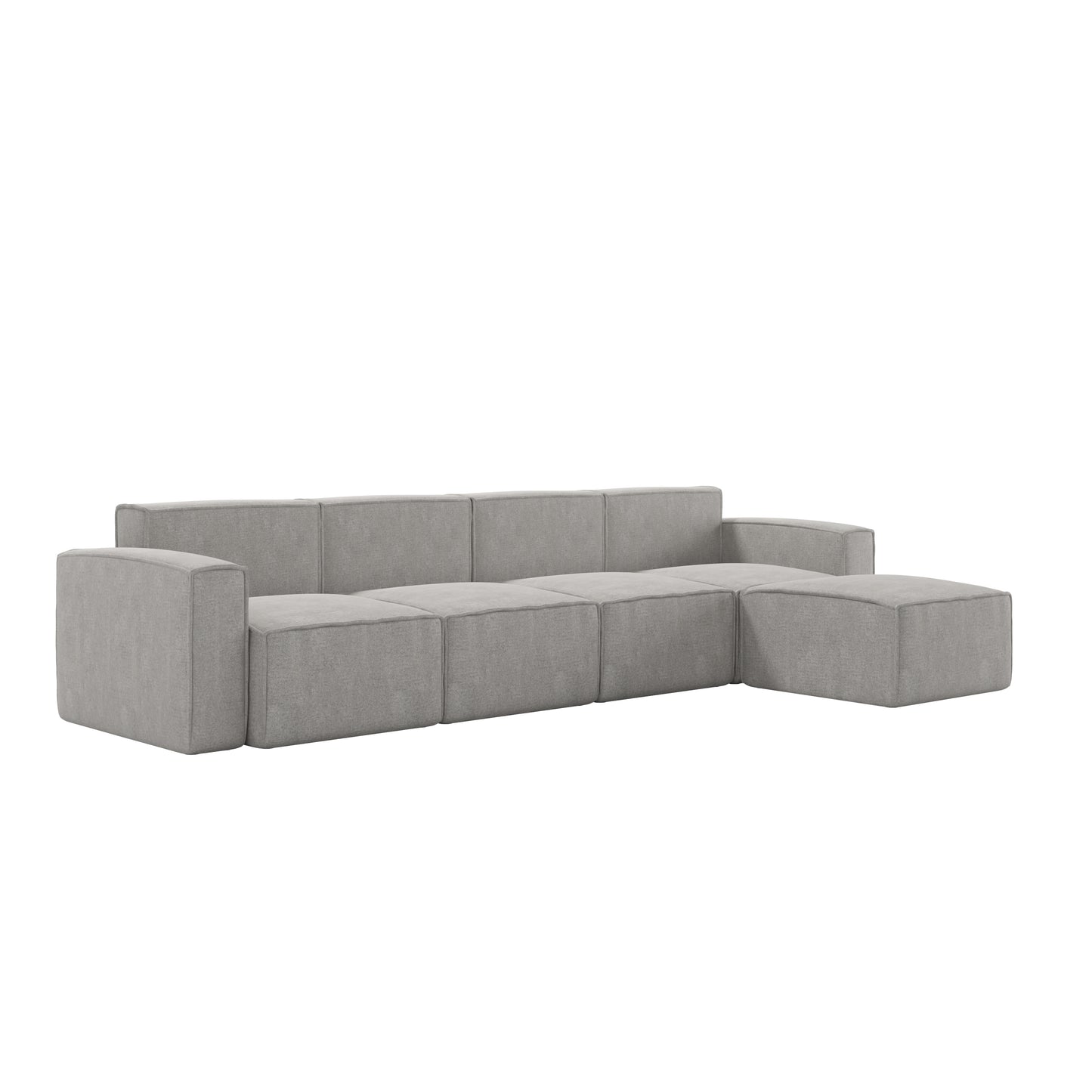 Bridgetown Luxury Modular 5 Piece Sectional Sofa, Gray Gray IS-IT2231-5PCSEC-GRY-GG