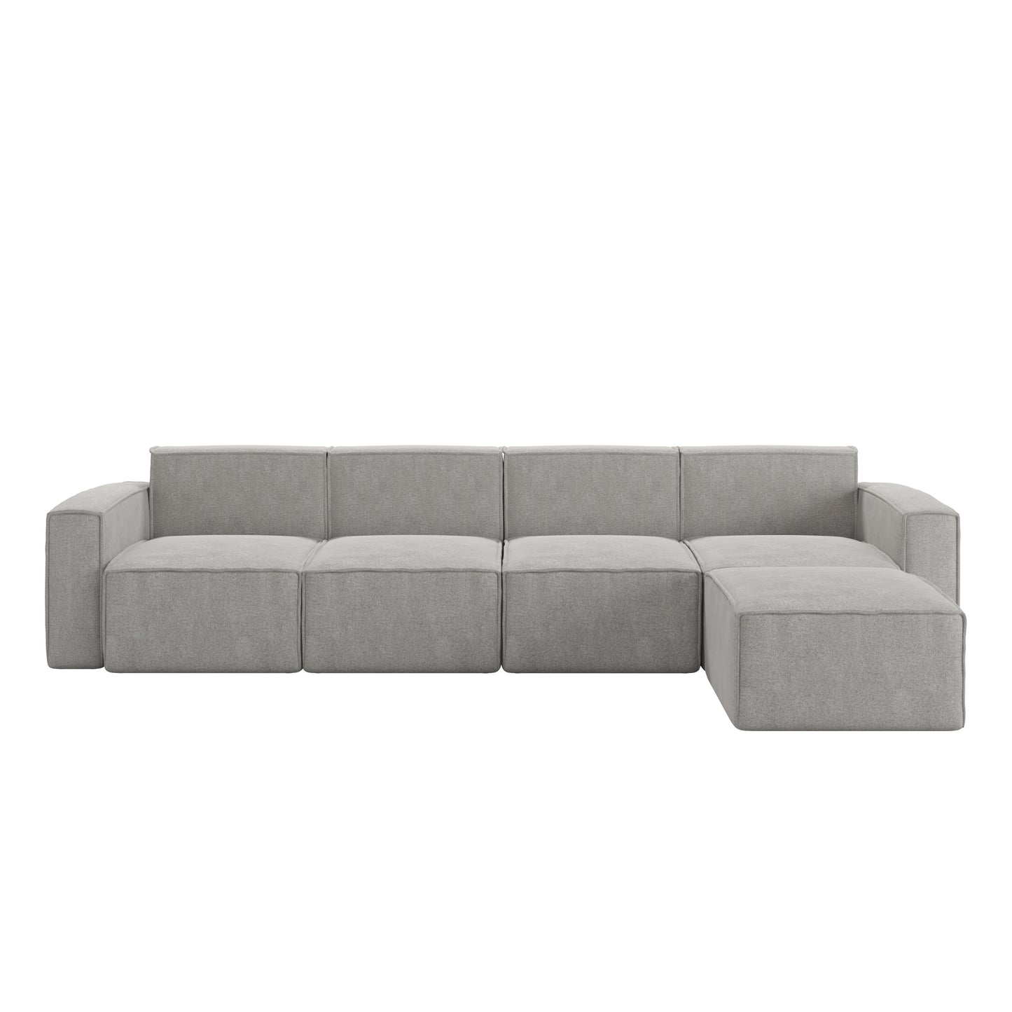 Bridgetown Luxury Modular 5 Piece Sectional Sofa, Gray Gray IS-IT2231-5PCSEC-GRY-GG