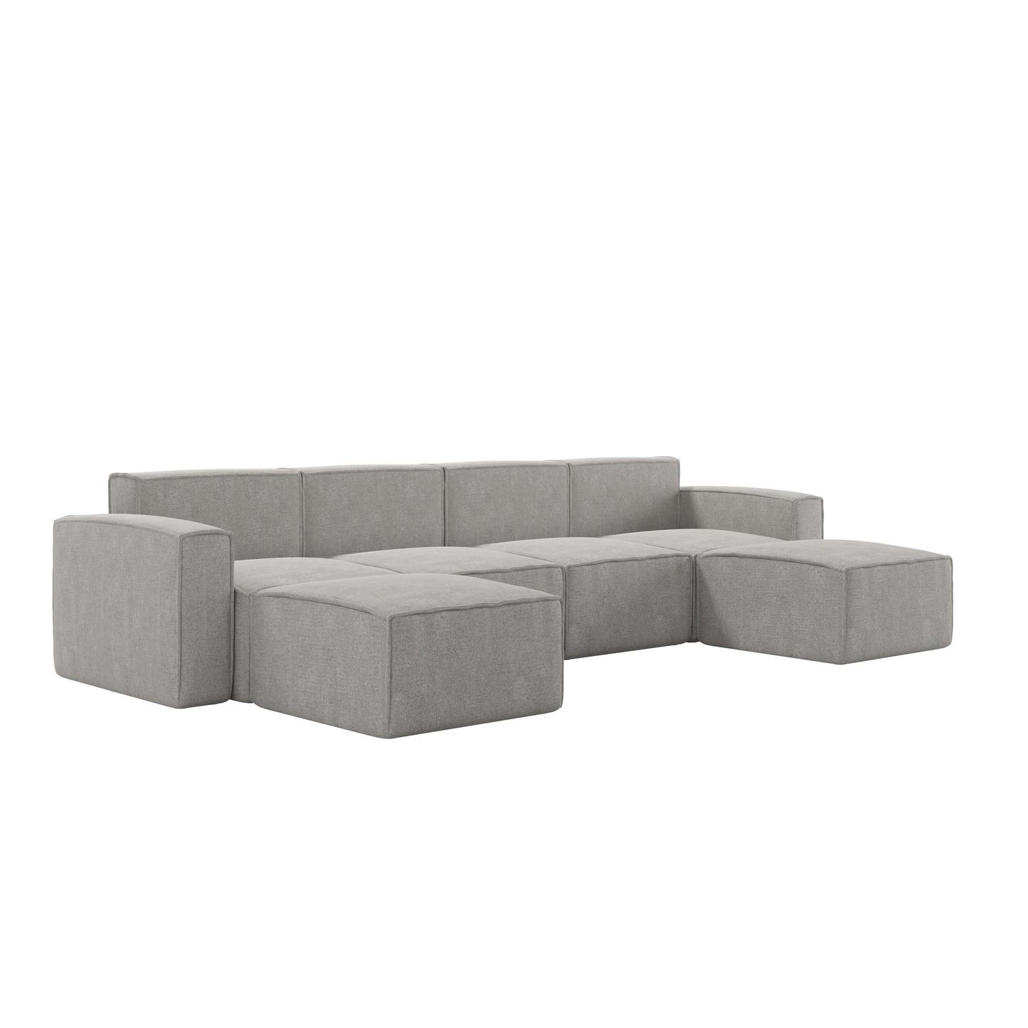 Bridgetown Luxury Modular 6 Piece Sectional Sofa, Gray Gray
