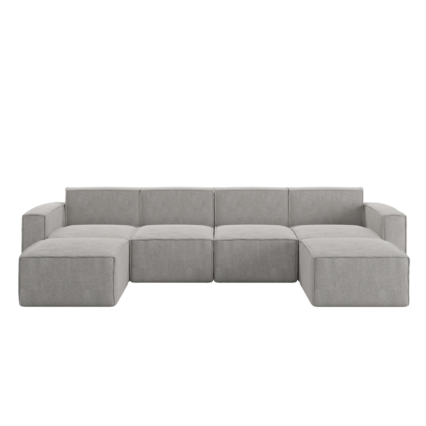 Bridgetown Luxury Modular 6 Piece Sectional Sofa, Gray Gray