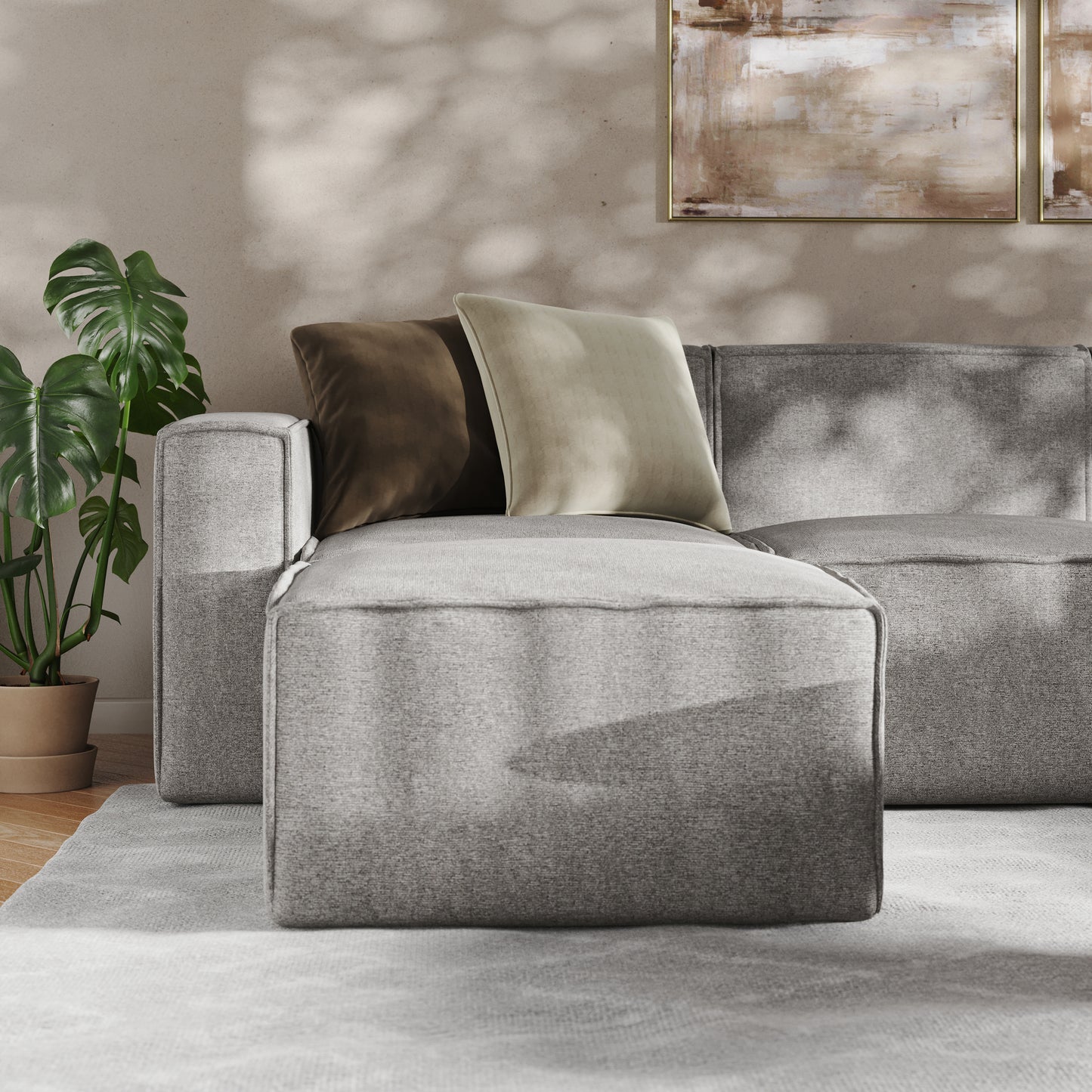 Bridgetown Luxury Modular 6 Piece Sectional Sofa, Gray Gray