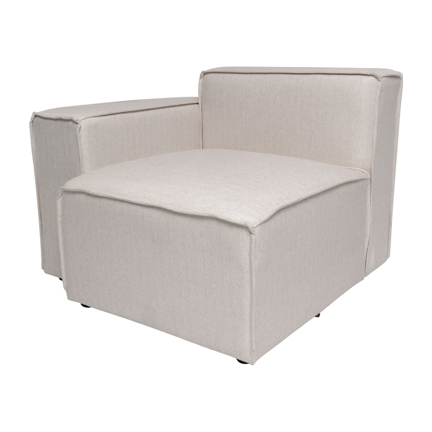 Bridgetown Luxury Modular Sectional Sofa Left Side with Arm Rest, Cream Cream