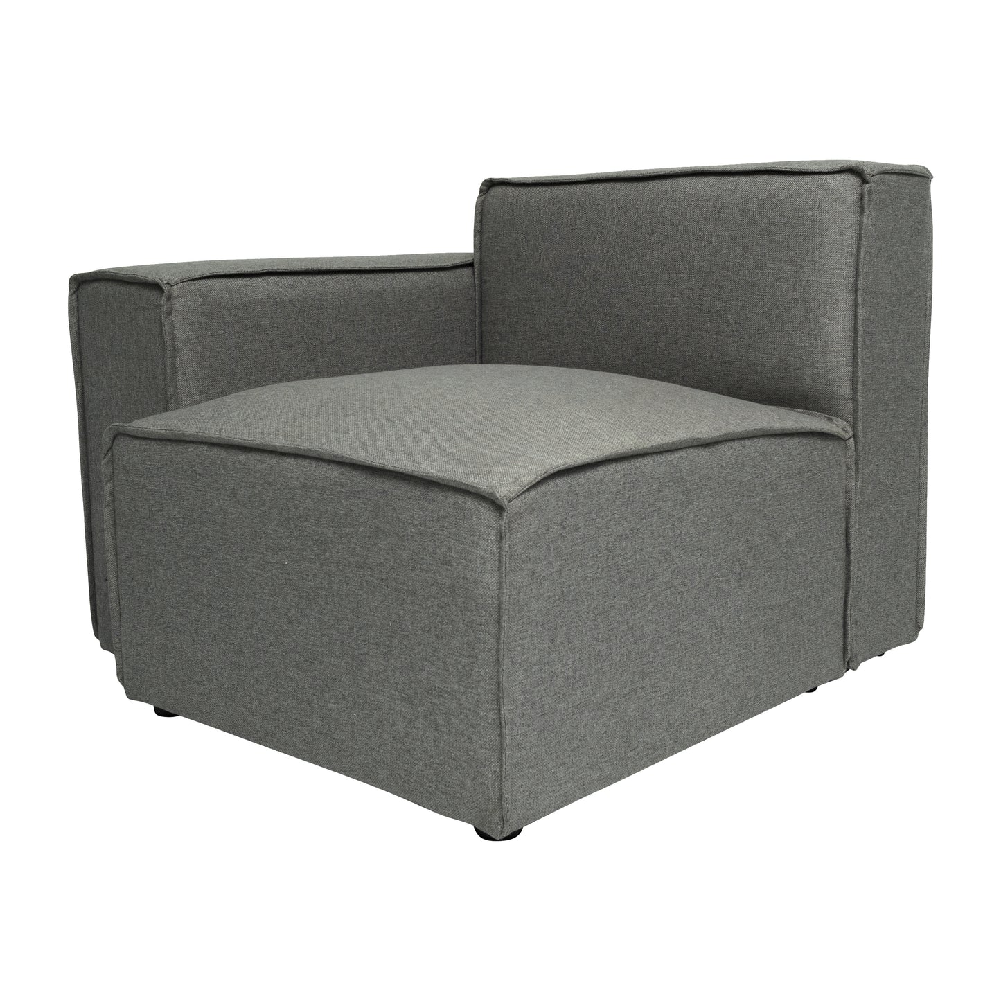 Bridgetown Luxury Modular Sectional Sofa Left Side with Arm Rest, Dark Gray Dark Gray
